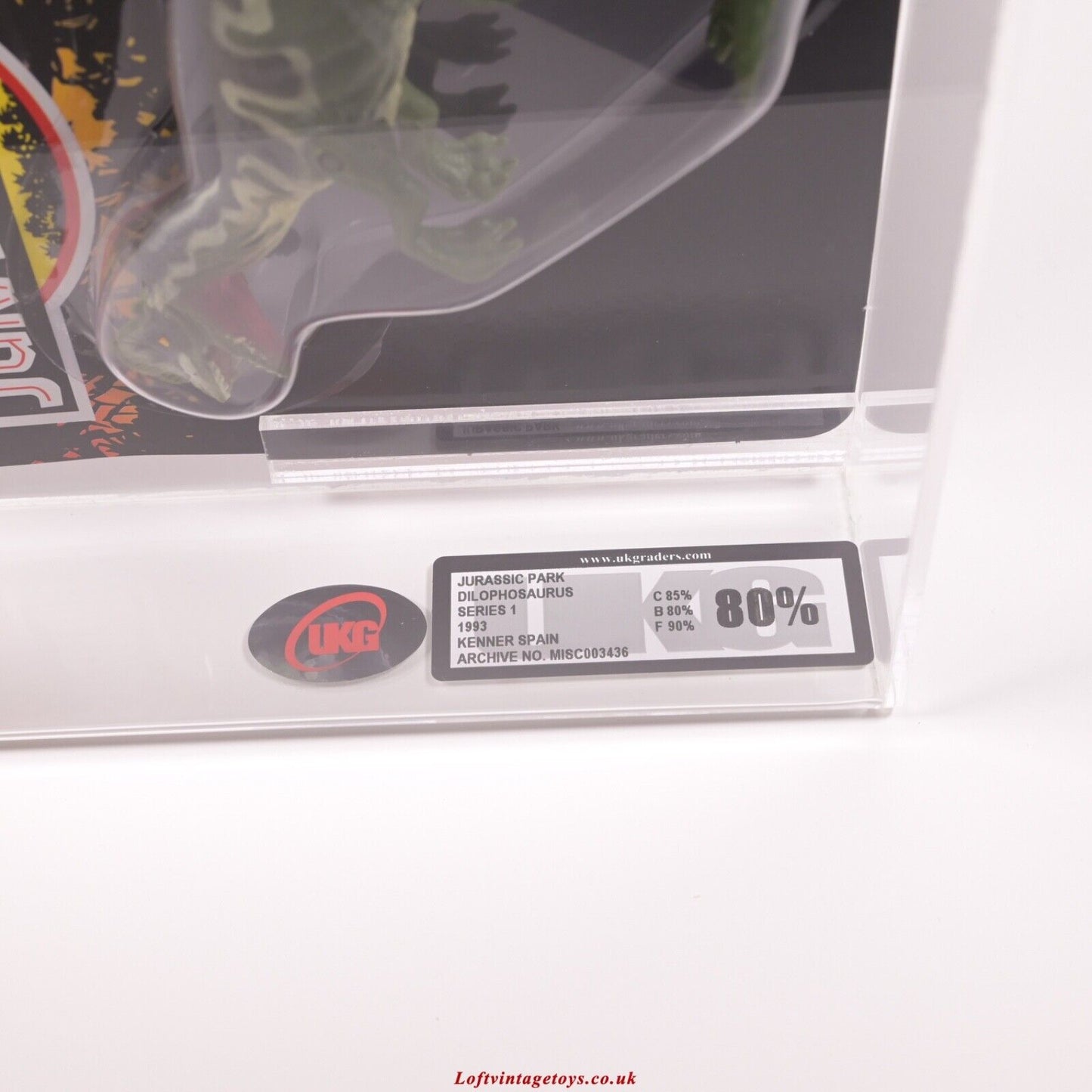 Vintage Kenner Jurrasic Park Dilophosaurus UKG 80 - 1983