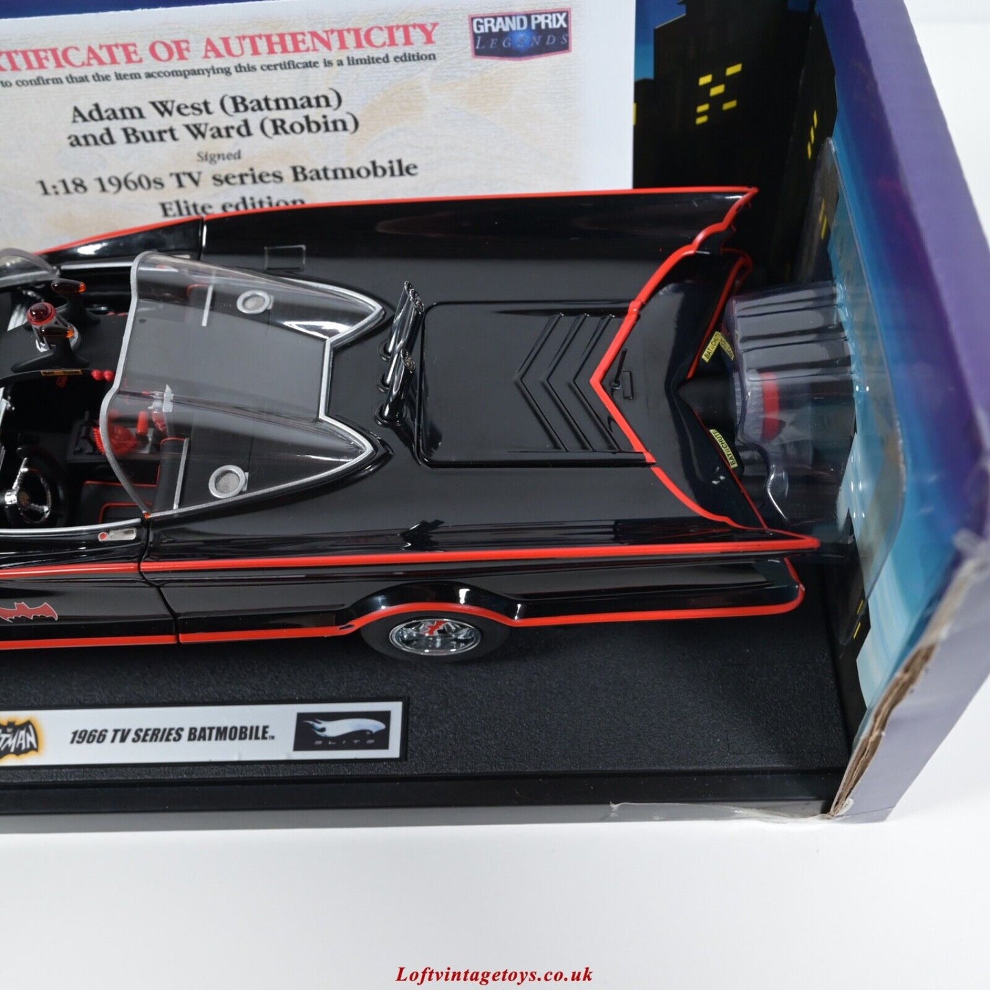 Elite Batmobile 1:18 Hot Wheels 1966 Tv Series - Ltd Ed of 200 SIGNED - RARE