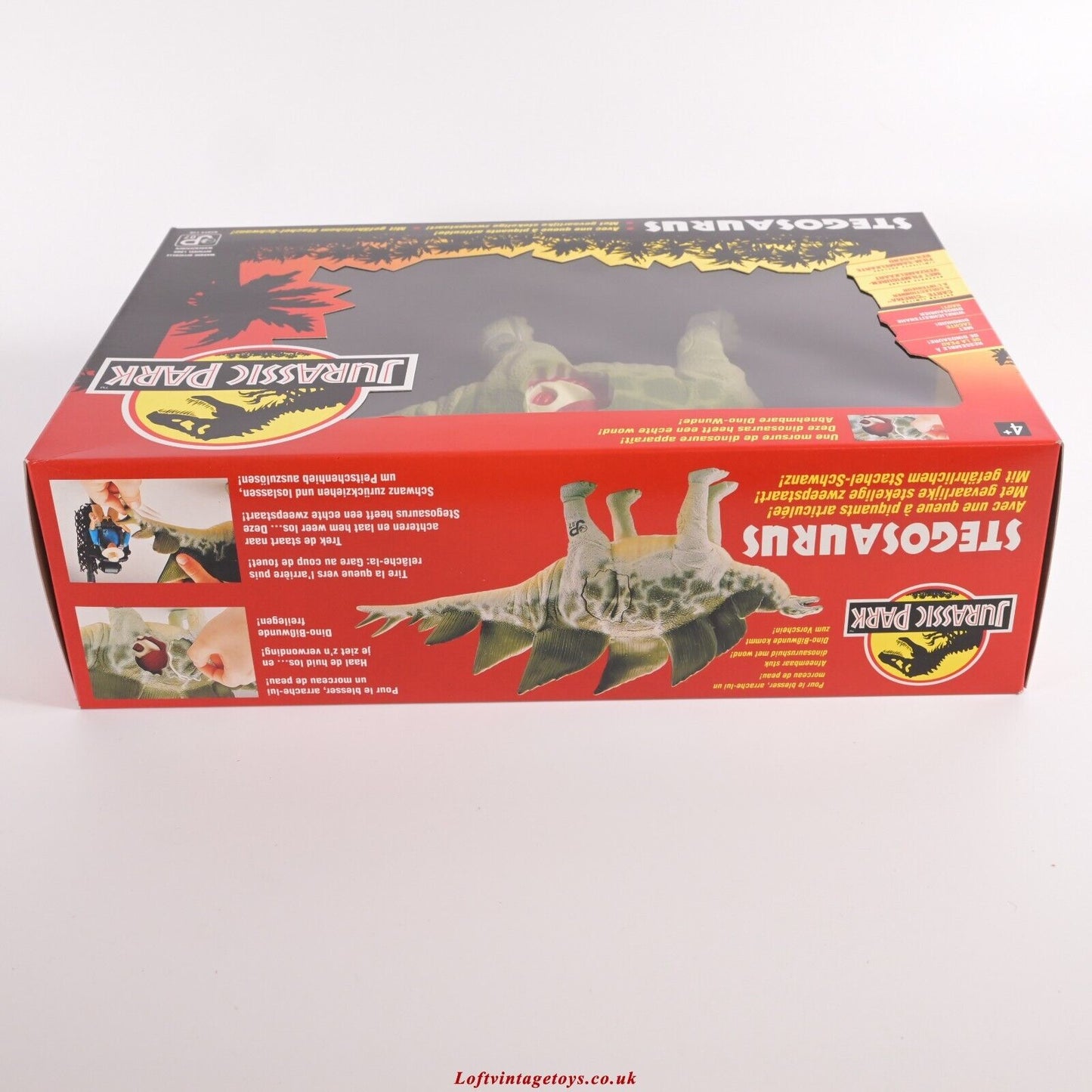 Kenner Jurassic Park Stegosaurus – SEHR SELTENE Box im europäischen Stil