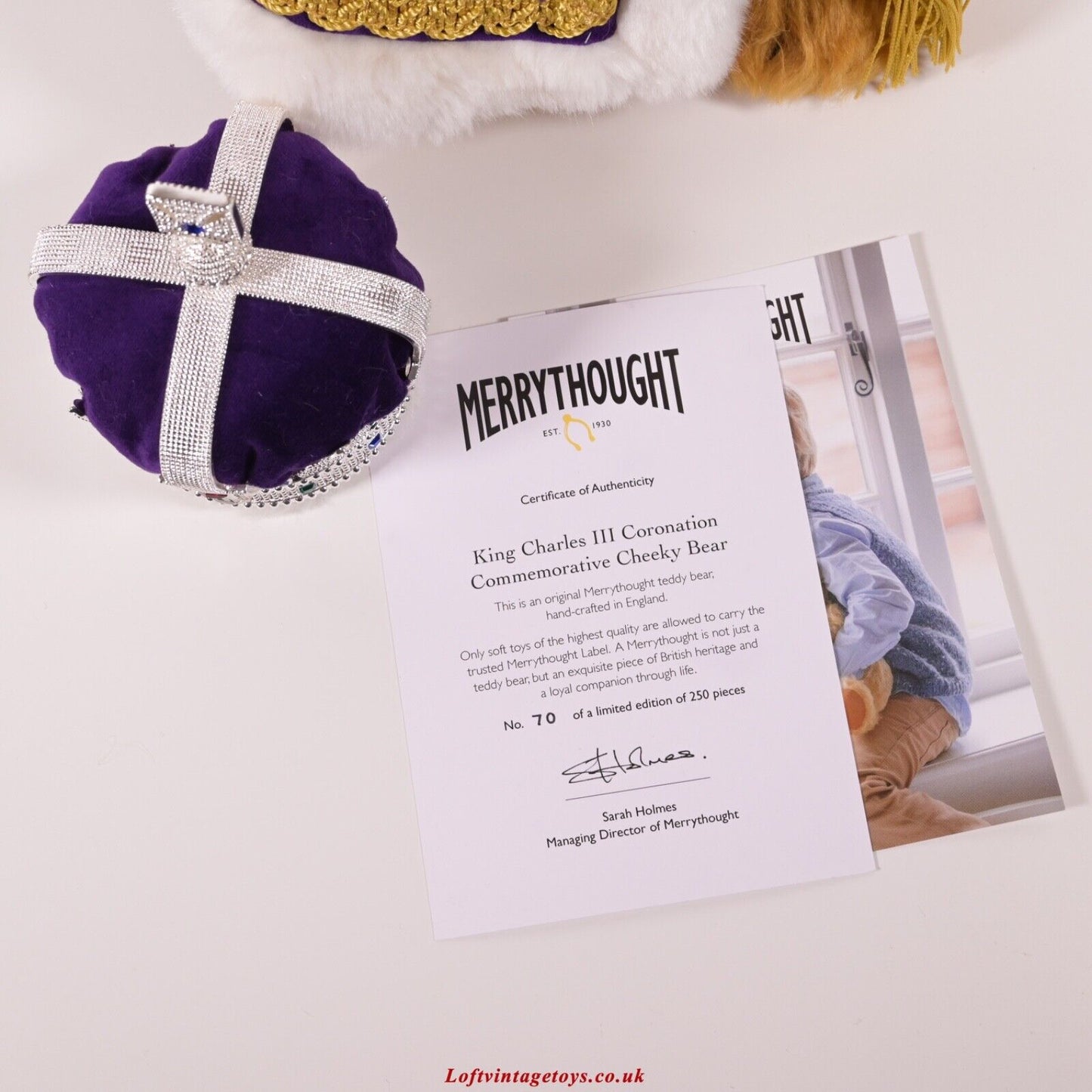 Merrythought King Charles III Coronation Commemorative Cheeky Bear
