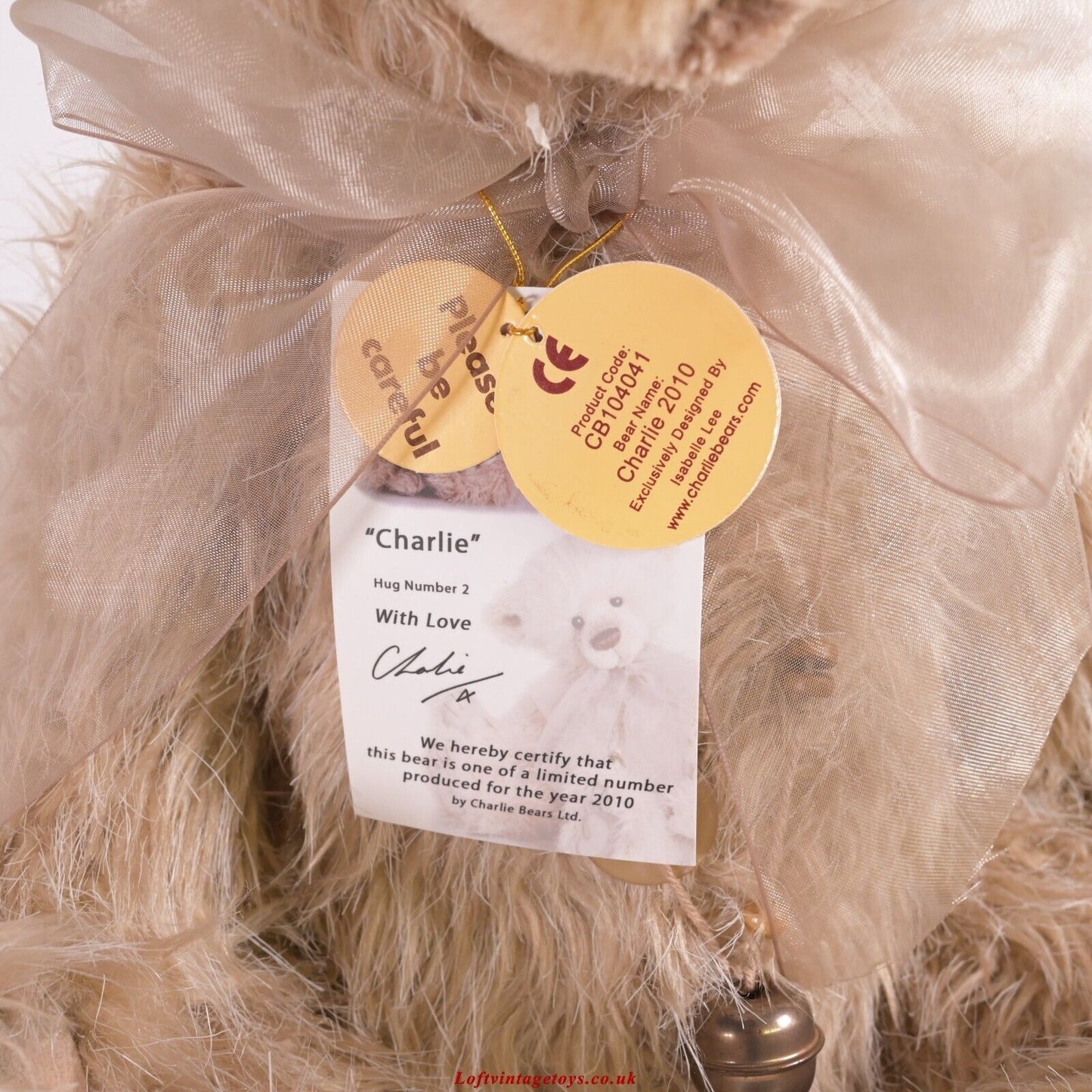 Charlie Bears 2010 Year Bear 'Hug Number 2'