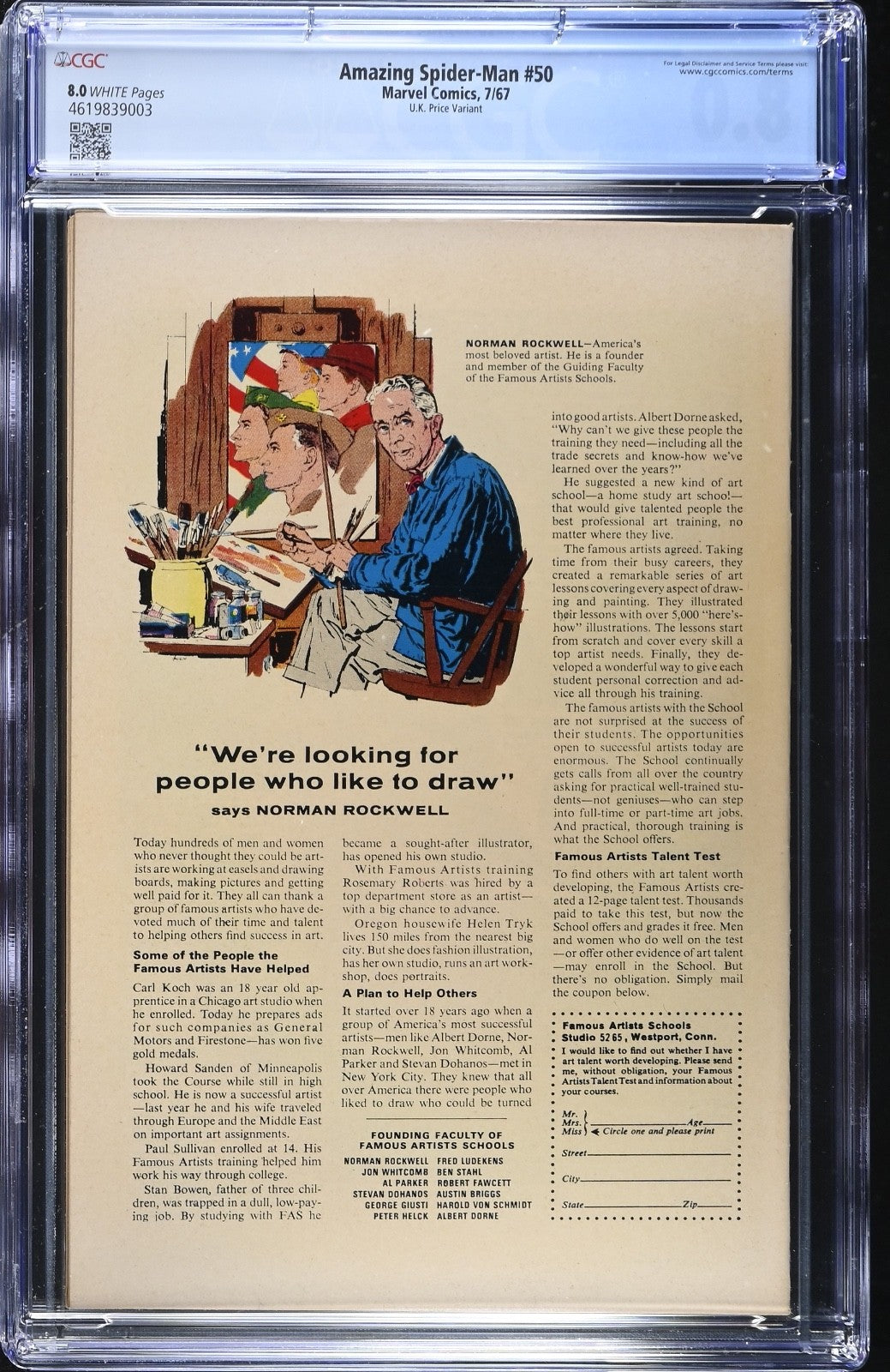 Amazing Spider-Man #50 (1967) CGC 8.0 - 1st Appearance of The Kingpin KEY ISSUE