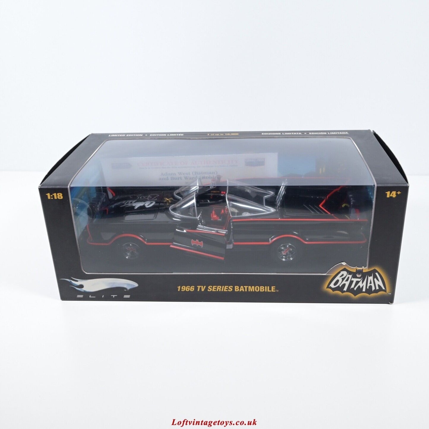 Elite Batmobile 1:18 Hot Wheels 1966 Tv Series - Ltd Ed of 200 SIGNED - RARE