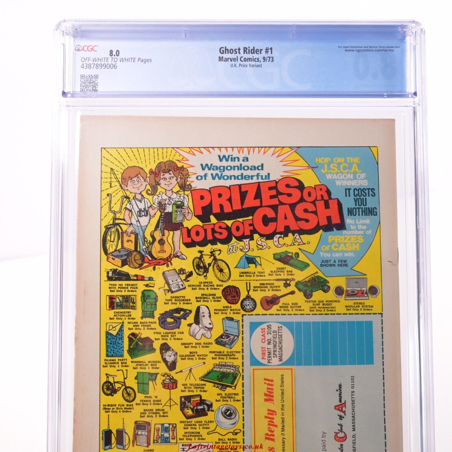 Ghost Rider 1 Marvel CGC 8.0 - UK Price Variant 9/73