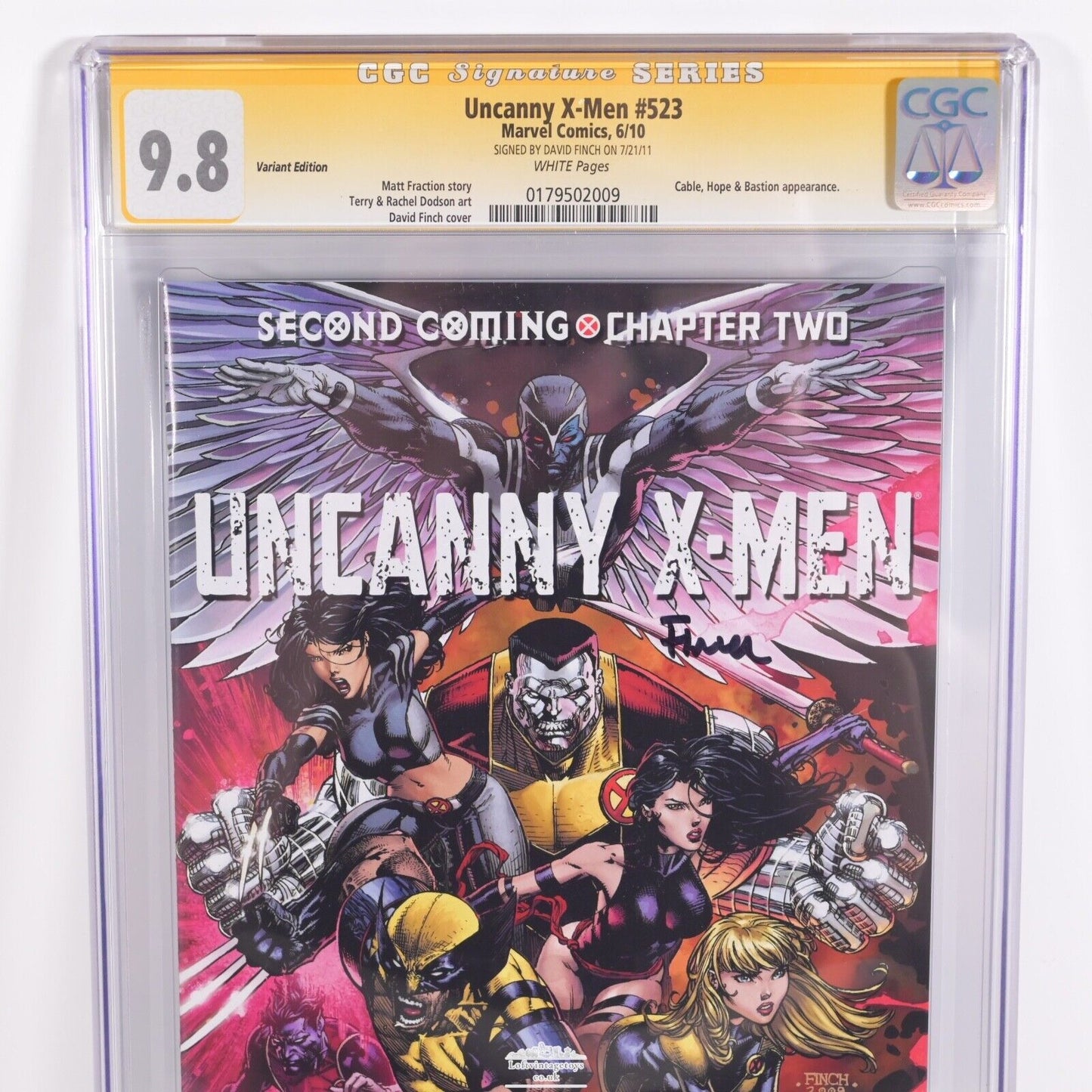 Uncanny X-Men #523 CGC Signature 9.8 (FINCH VARIANT) RARE