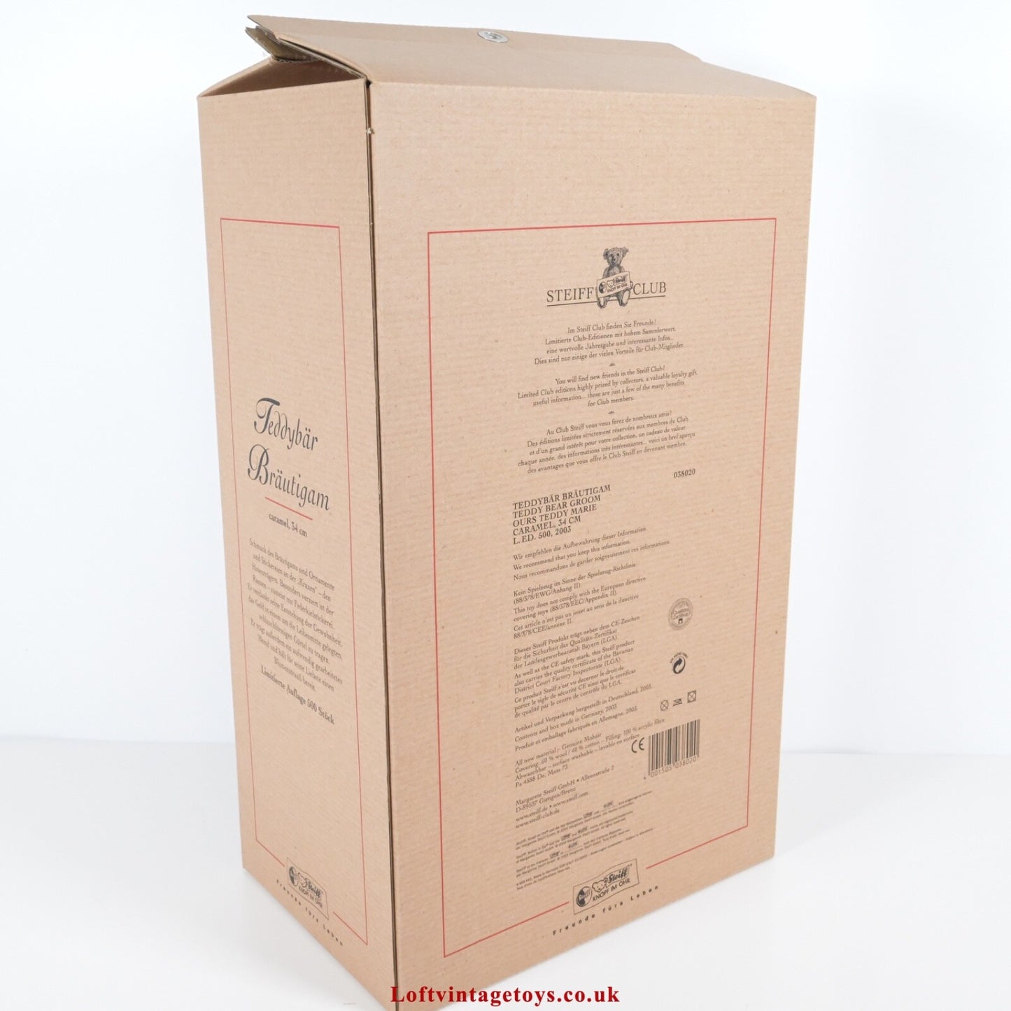 Steiff Bräutigam Teddybär Bräutigam – 038020 Limited Edition von 500