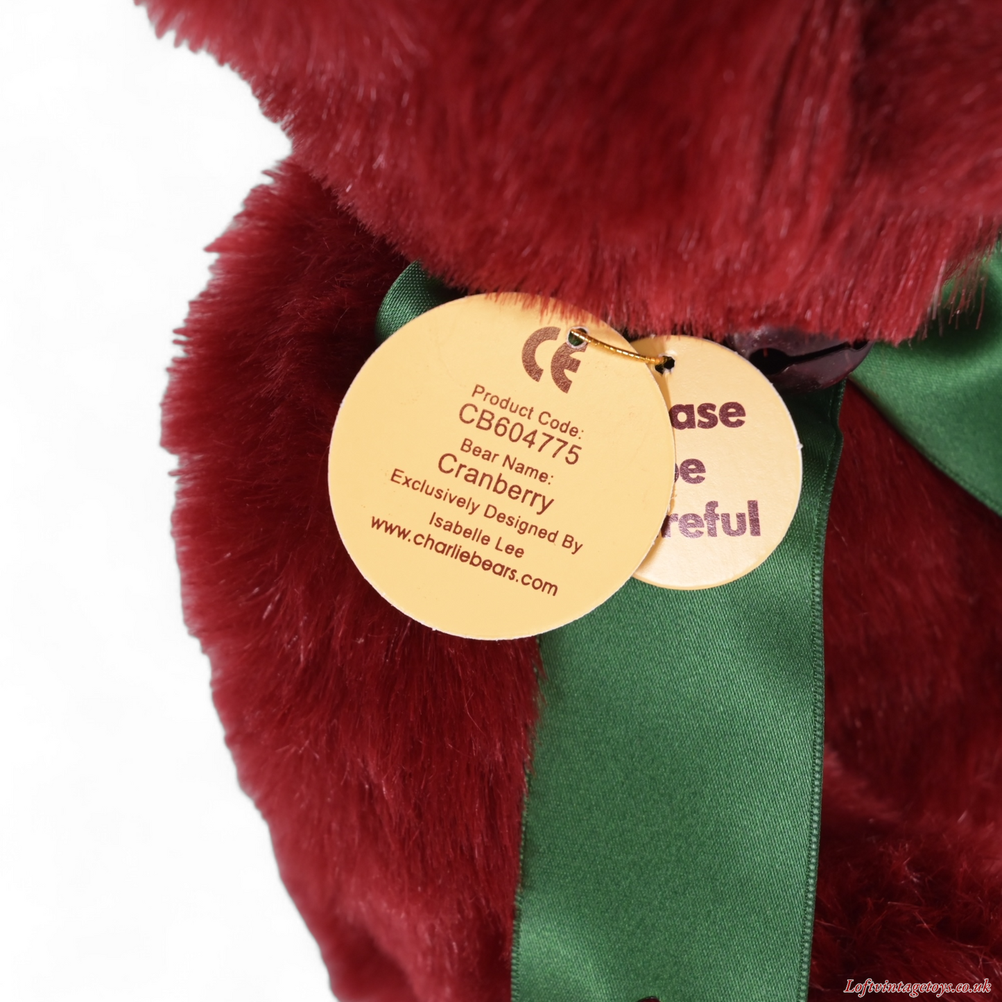 Charlie Bear Cranberry - CB 604775 with Swing Tags
