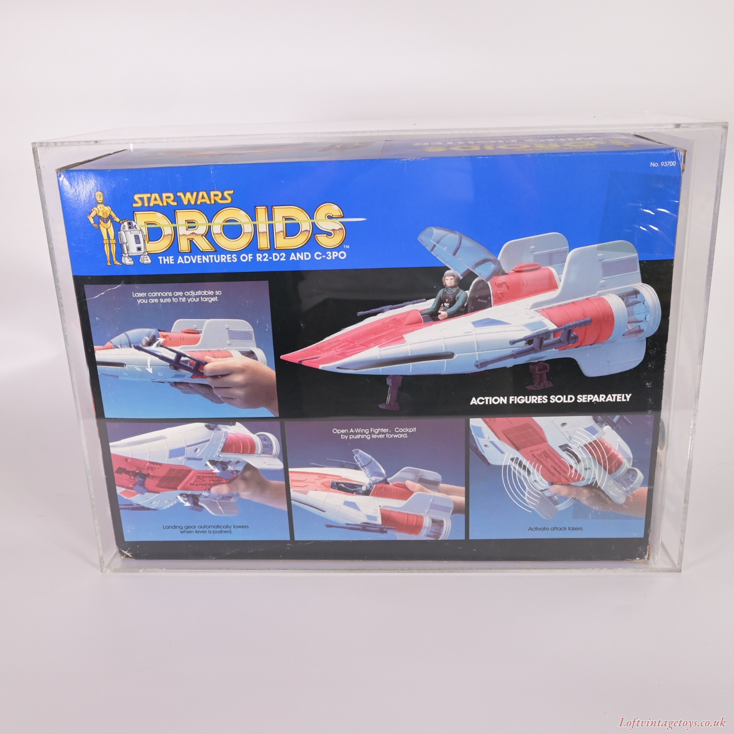 Vintage Star Wars Droids A Wing Fighter MISB 1984 - CAS 75 Grade