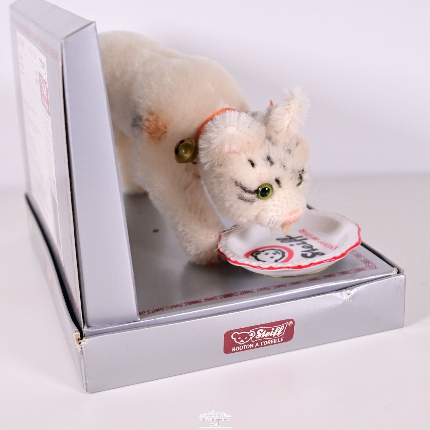 Steiff Museum Collection Trinkkatze 1933 Replik, weißes Etikett 401459