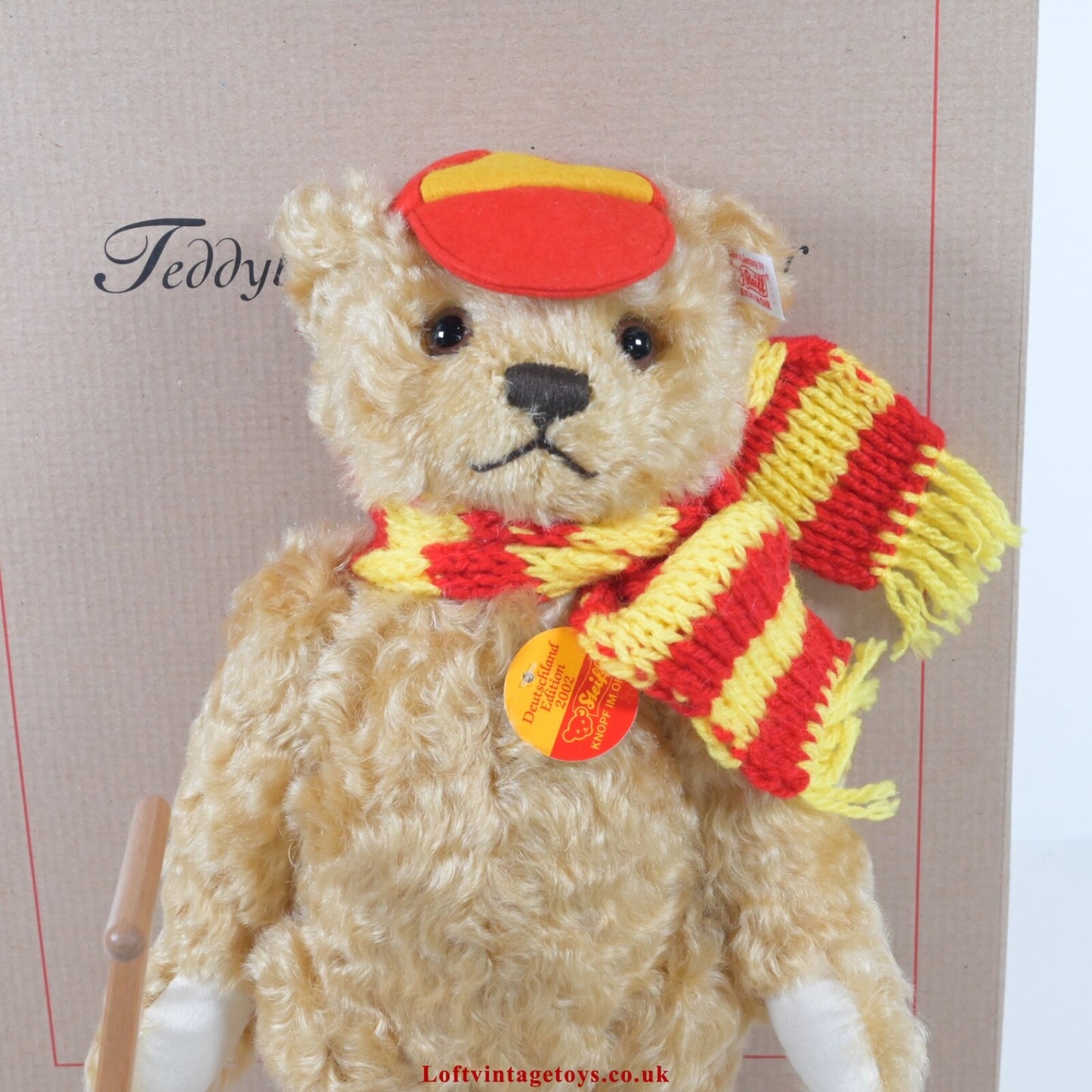 Steiff Teddybar Mit Holzroller 30cm - 5671142 Ltd Edition