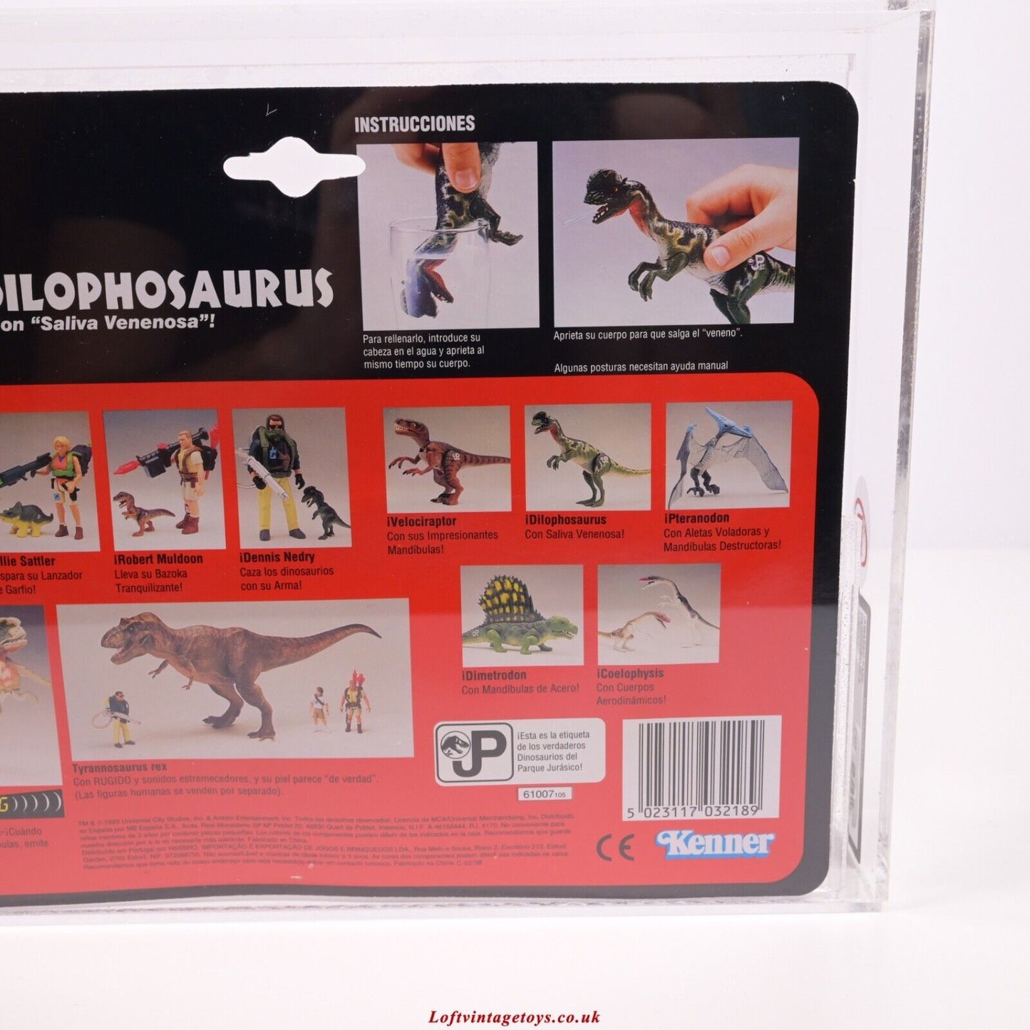 Vintage Kenner Jurrasic Park Dilophosaurus UKG 80 - 1983