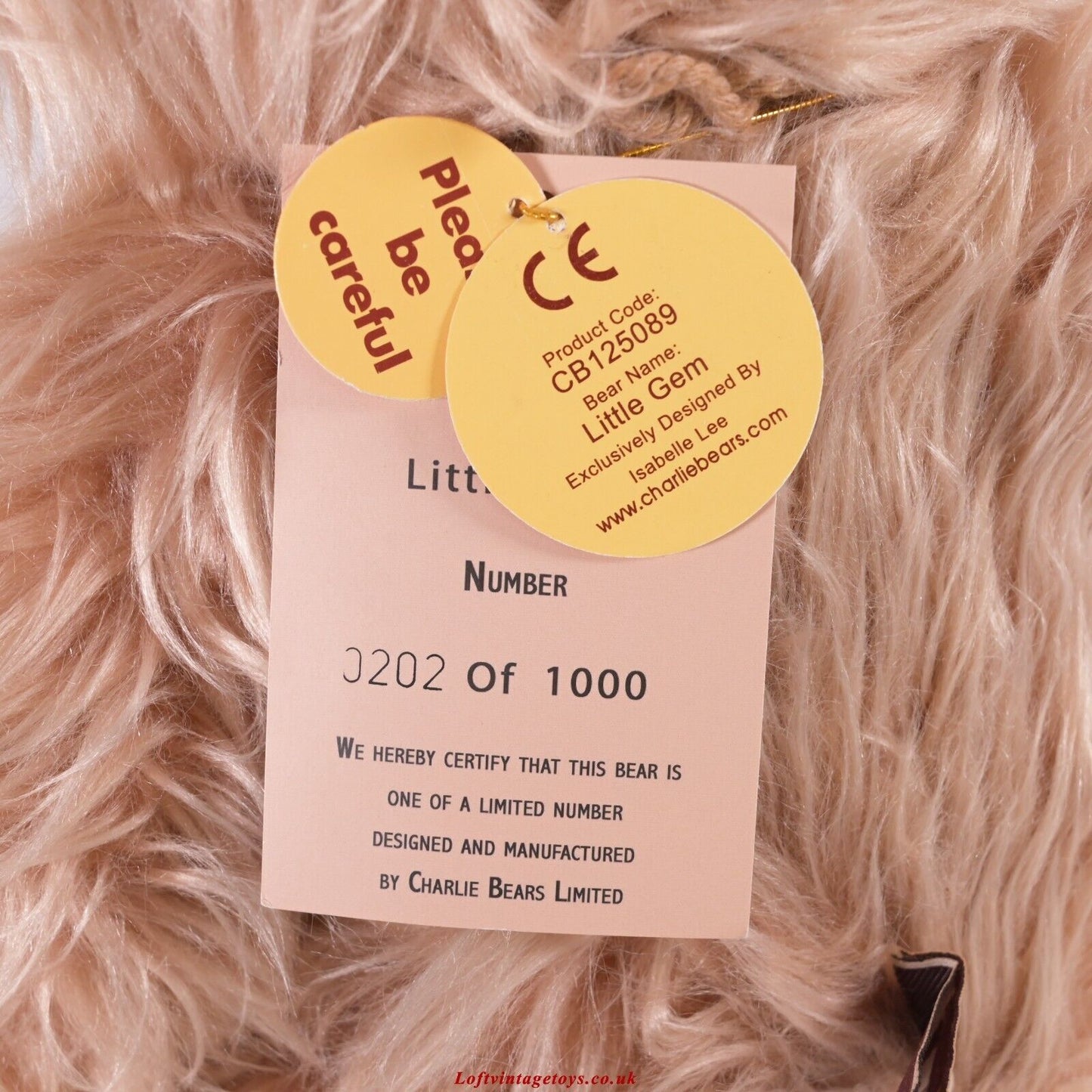 Charlie Bears Little Gem Teddy Bear - Cb125089
