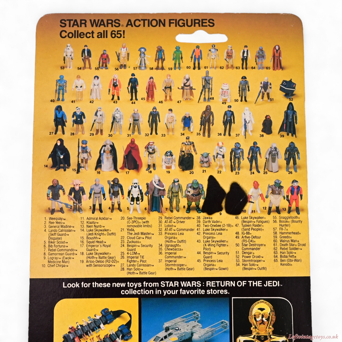 Vintage 1983 Kenner Star Wars Return Of The Jedi Bib Fortuna