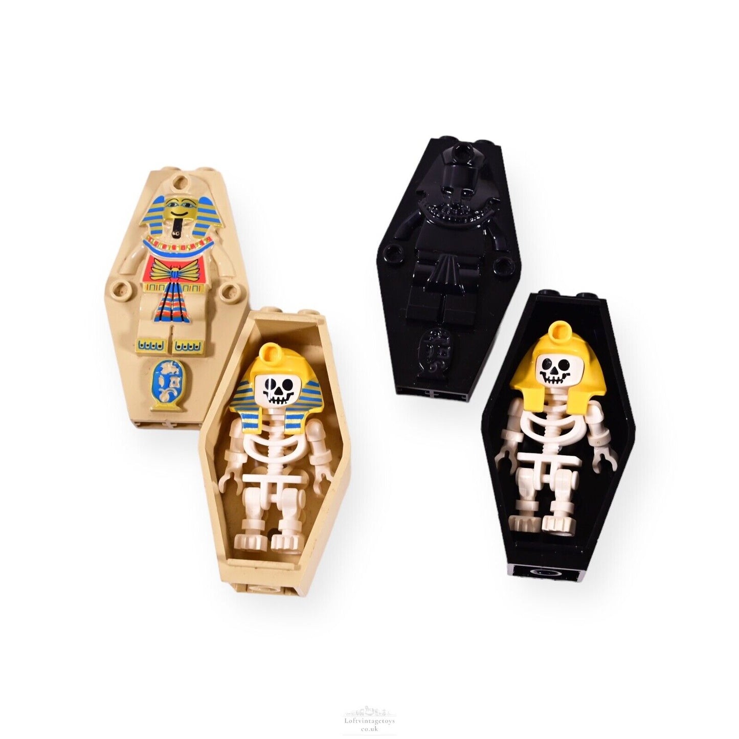 Lego Minifigure Coffin Pharaoh Skeleton Egyptian World Adventures * 2 Coffins