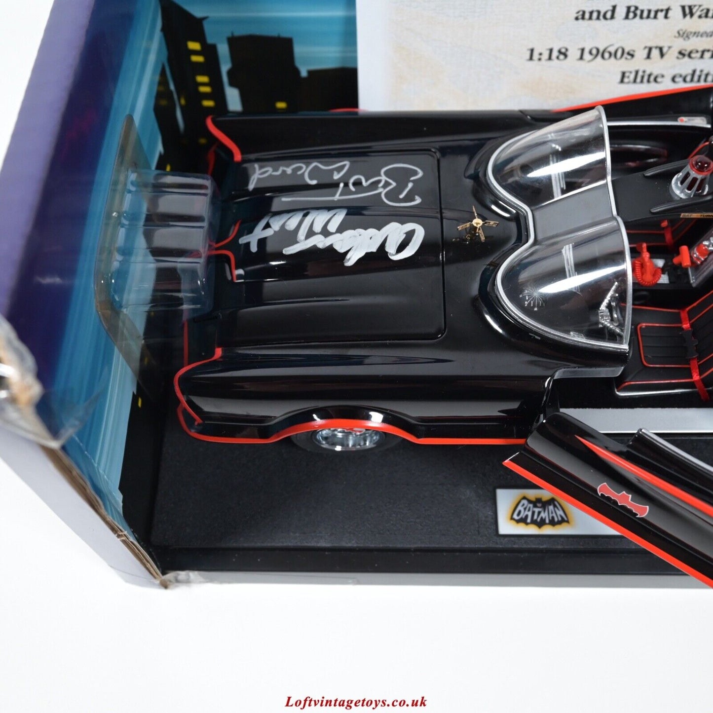 Elite Batmobile 1:18 Hot Wheels 1966 Tv Series - Ltd Ed of 200 SIGNED - RARE
