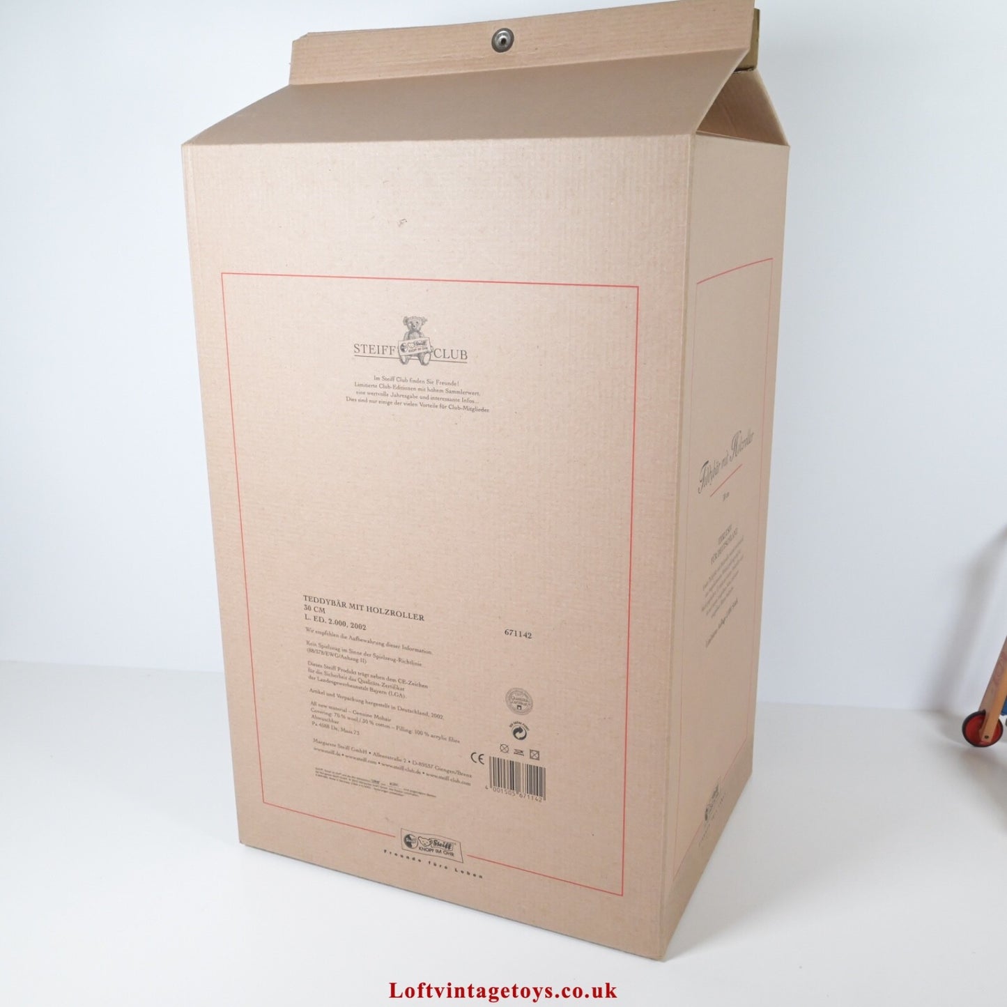 Steiff Teddybar Mit Holzroller 30cm - 5671142 Ltd Edition