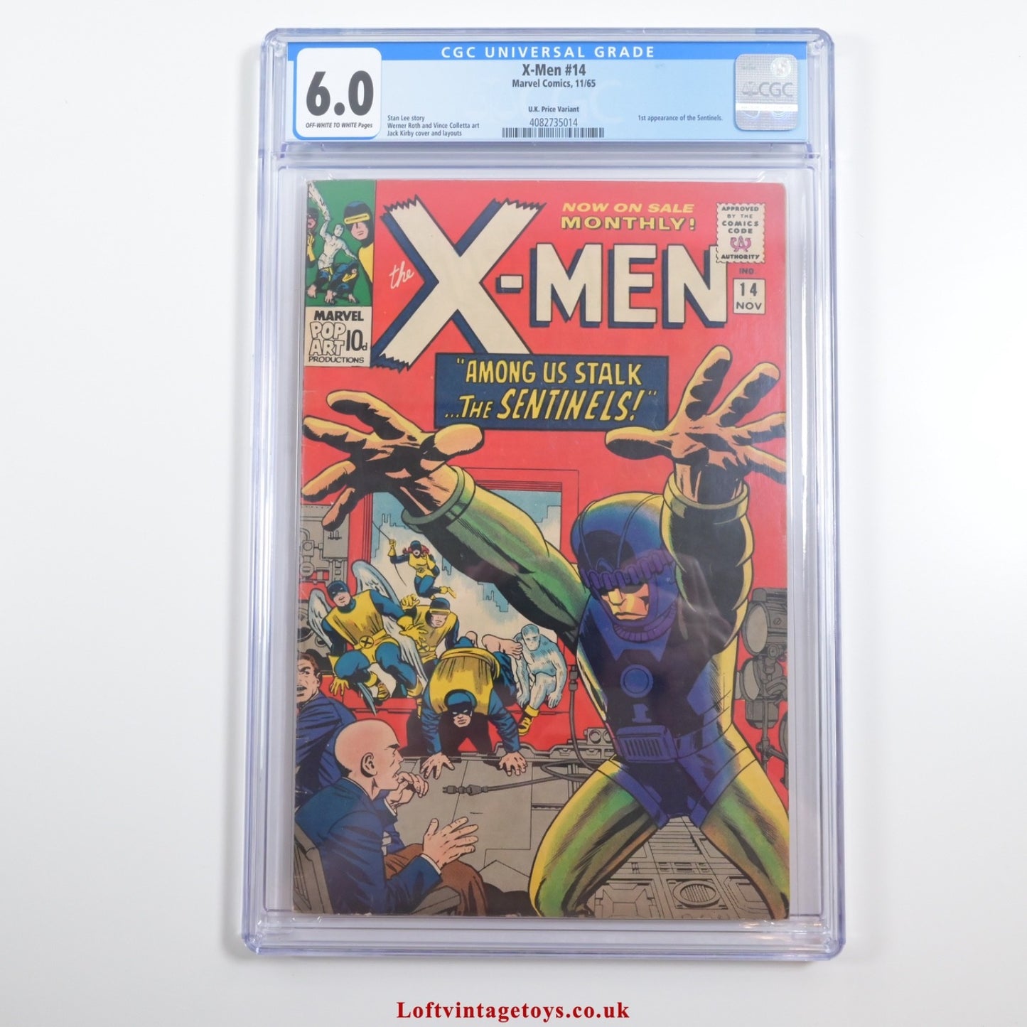 X-Men #14 CGC 6.0 Marvel Comics 1965, UK-Preisvariante – Hauptausgabe