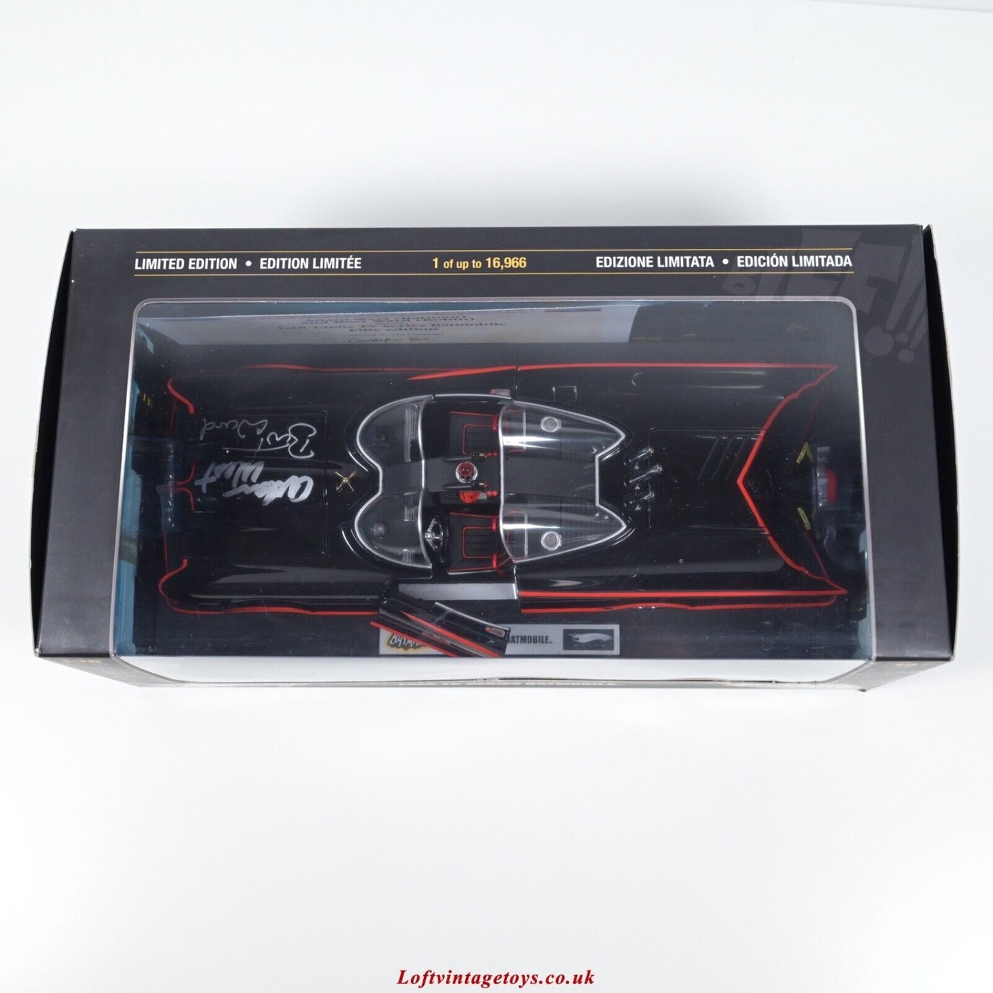 Elite Batmobile 1:18 Hot Wheels 1966 Tv Series - Ltd Ed of 200 SIGNED - RARE