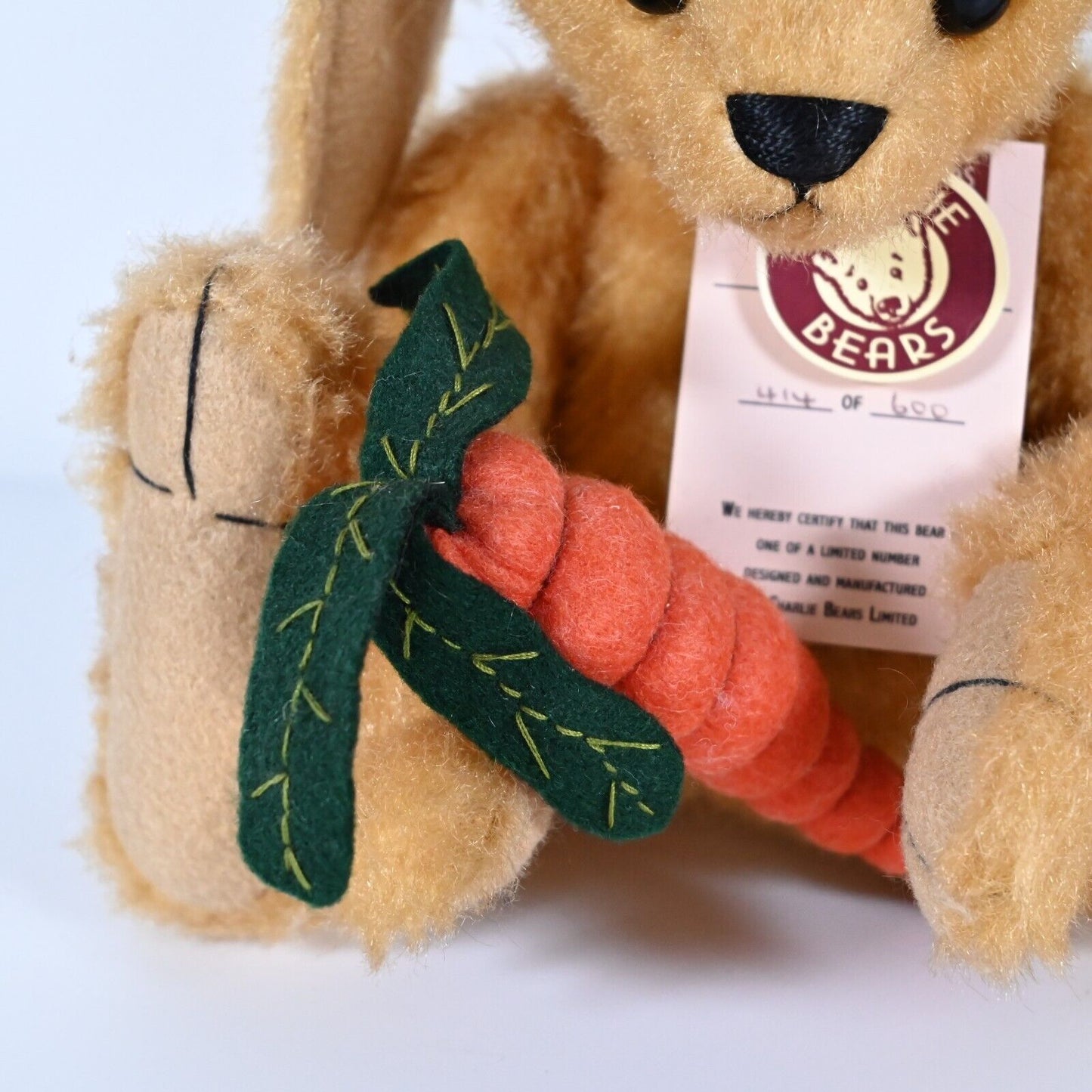 Charlie Bears Hannah Rabbit – CB094200, Ltd. Auflage von 600