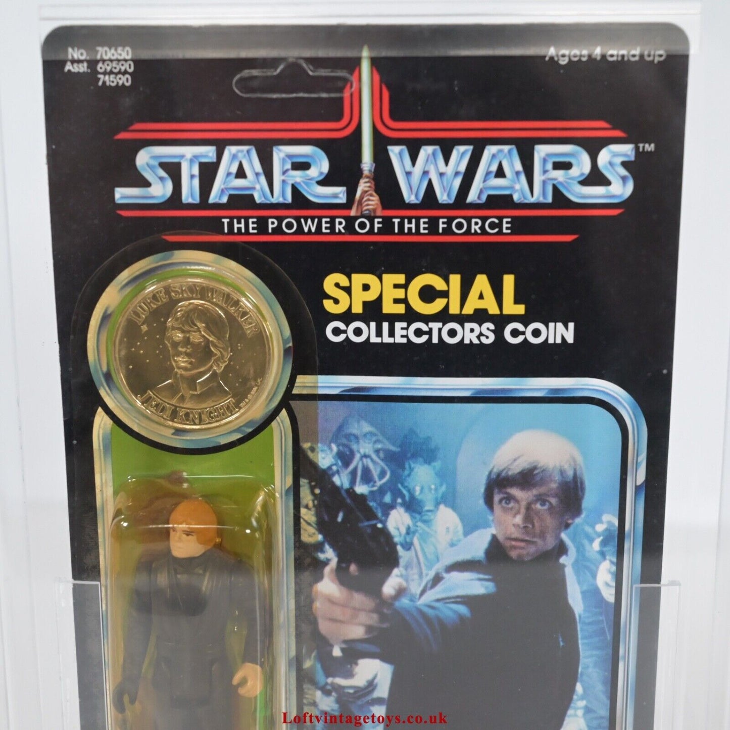Kenner Star Wars Power of the Force Luke Skywalker 92 AFA 85 not UKG