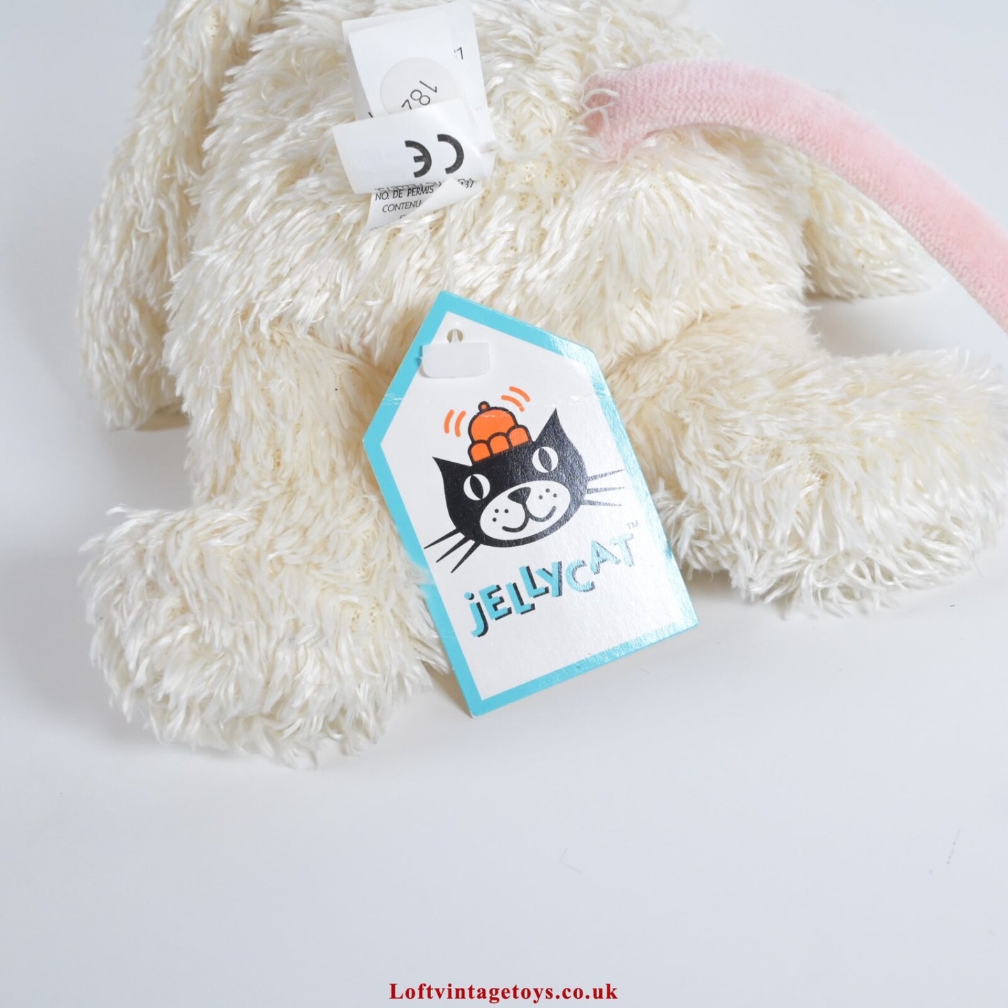 Jellycat I am Cream Mouse Tot Plush Beanie Toy 7" HTF RARE with Swing Tag