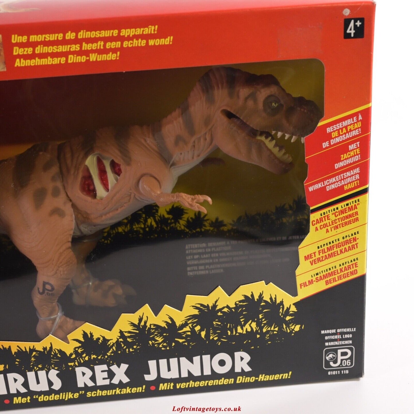 Kenner Jurassic Park Tyrannosaurus Rex Junior- Very RARE European Style Box