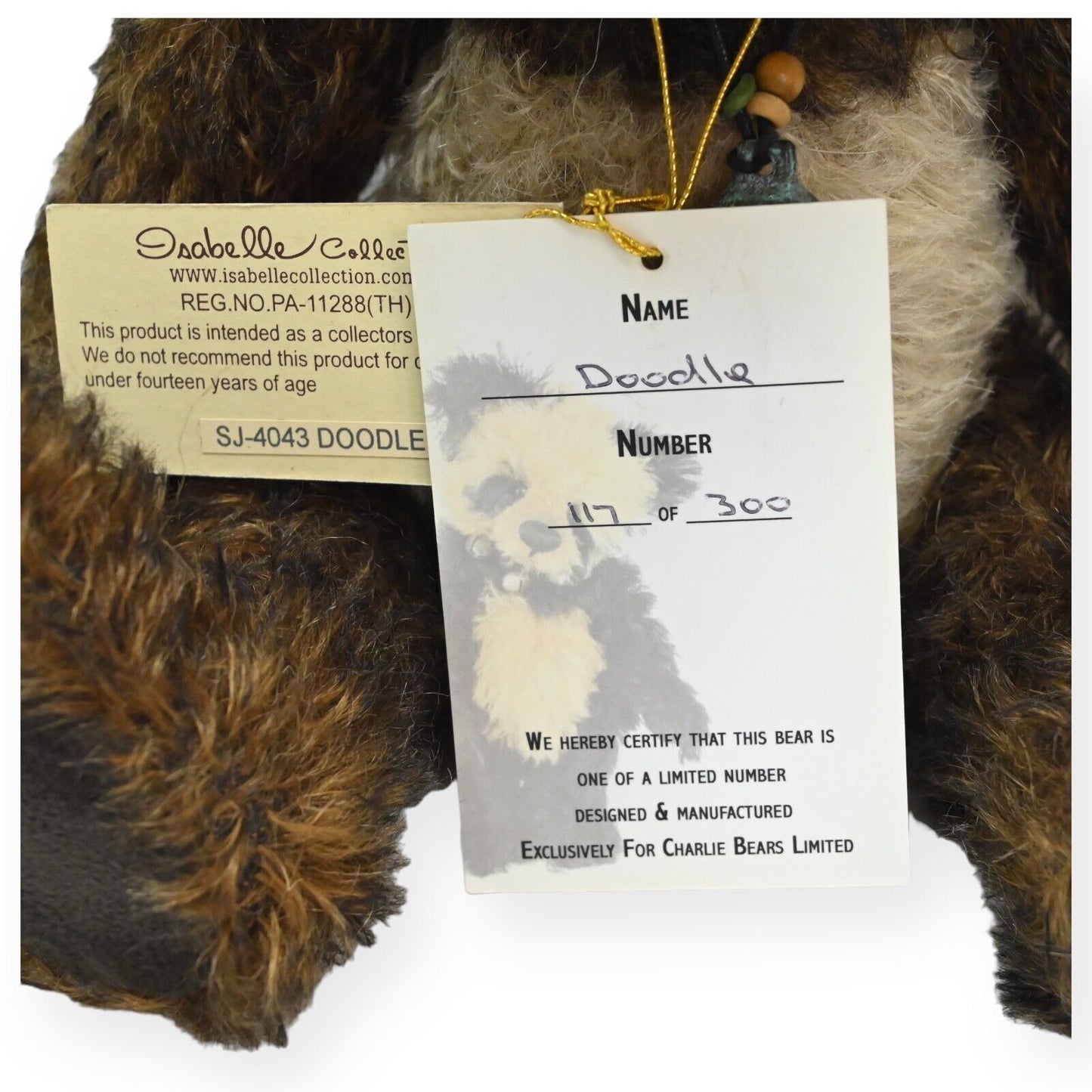 Charlie Bears Isabelle Collection Doodle Pandabär - Selten LE 117/300 (2)