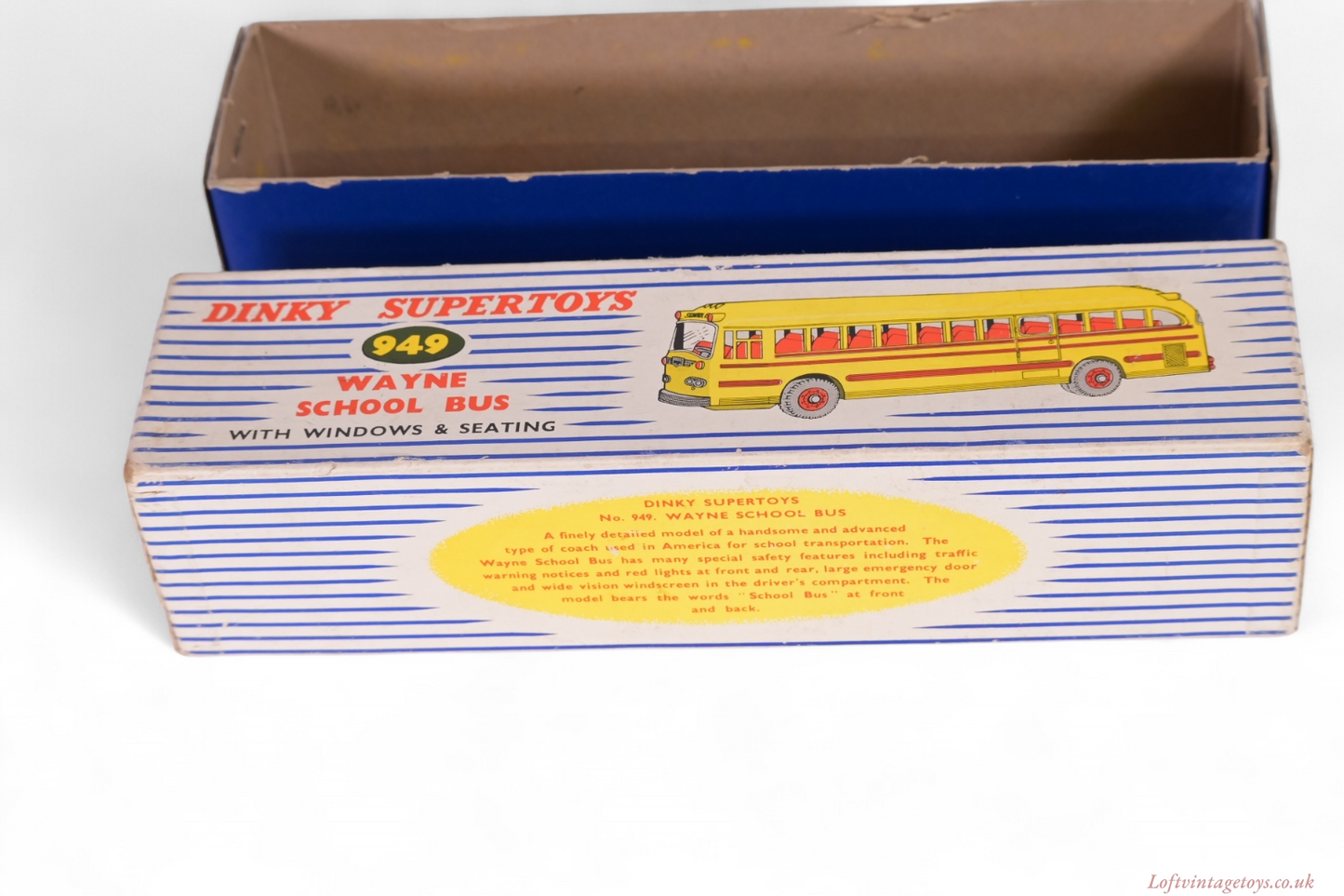 Dinky Toys 949 Wayne School Bus with Black Lines