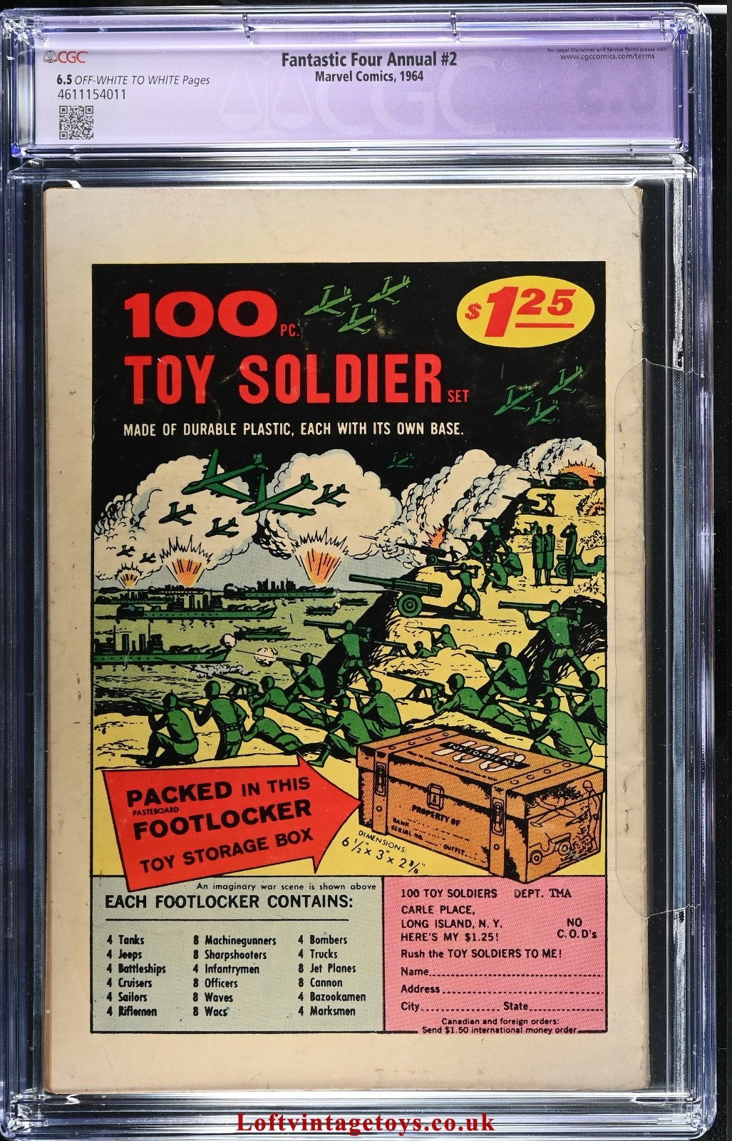 Fantastic Four Annual #2 CGC 6.5 Restored (B-1) Slight - Key issue