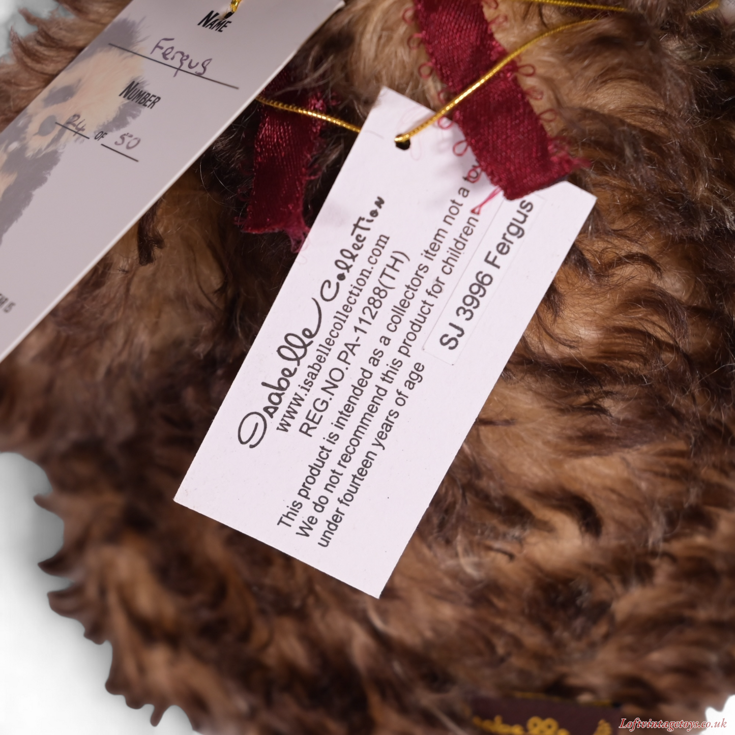Charlie Bears Fergus Teddy Bear - SJ 3996, Ltd Ed 24/50, VERY RARE