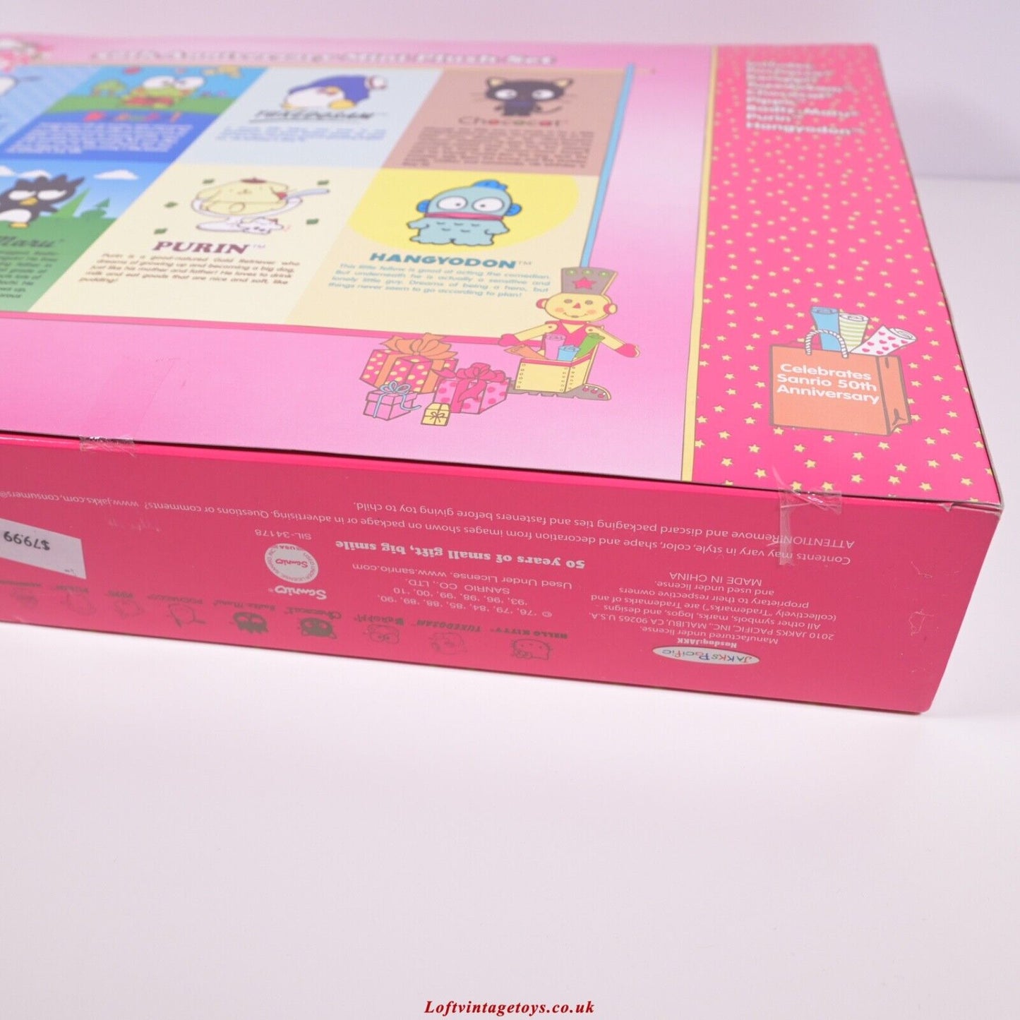Hello Kitty 50. Jubiläum, 8-teiliges Mini-Plüschset – Neu und versiegelt