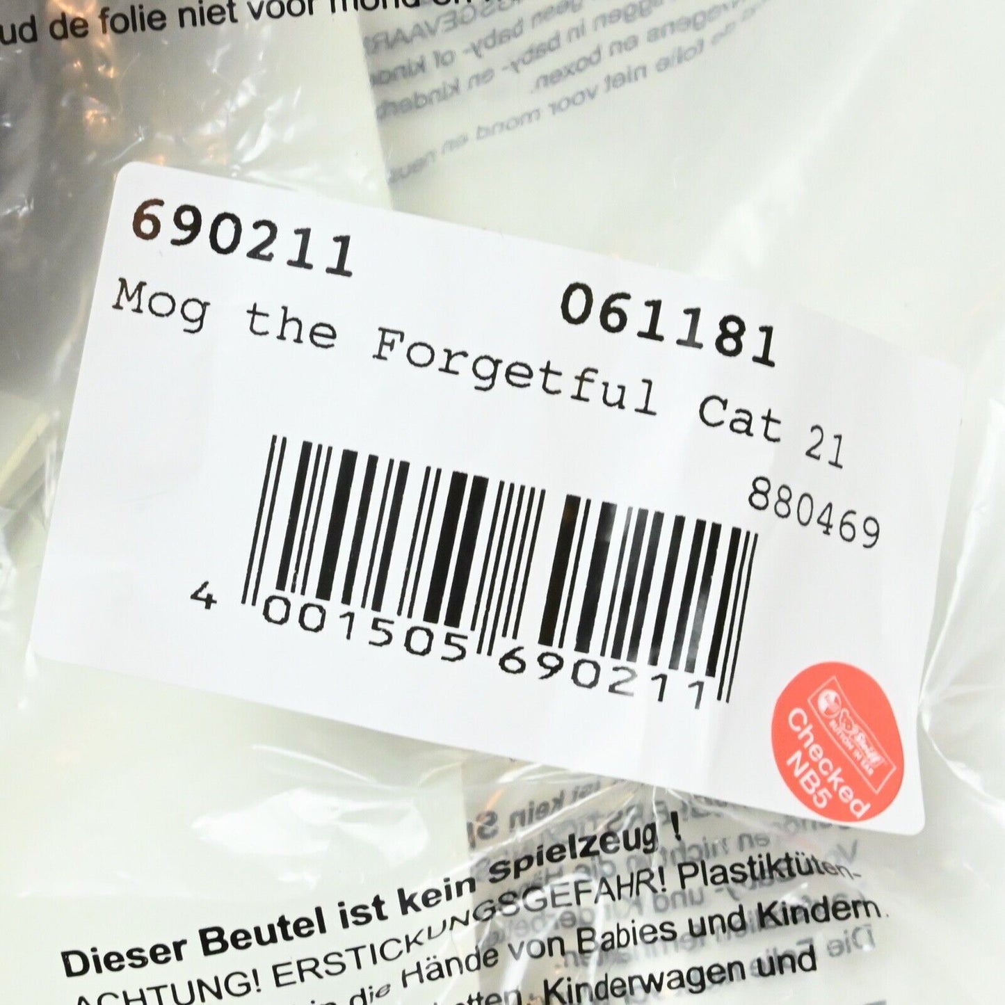 Steiff Mog The Forgetful Cat Limited Edition - 690211