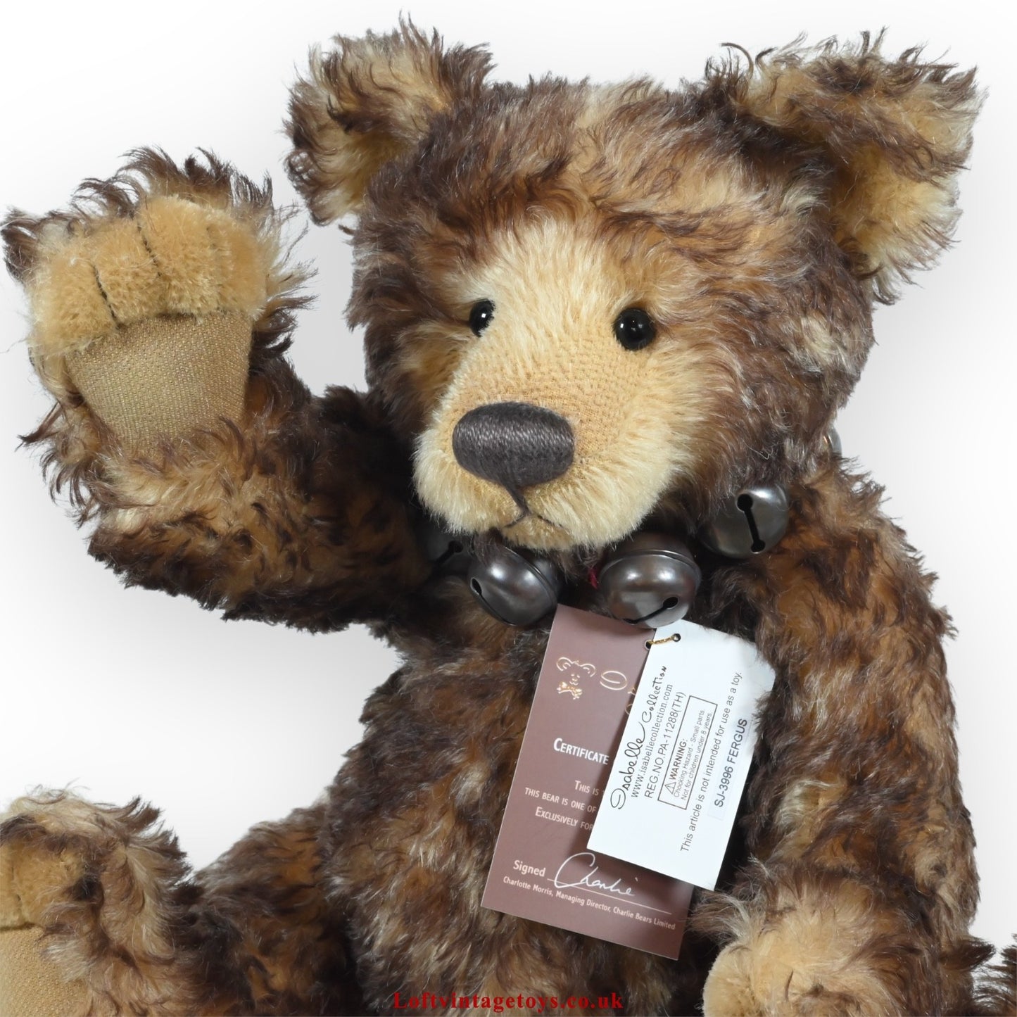 Charlie Bears Fergus Teddy Bear - SJ 3996, Ltd Ed 26/50, VERY RARE