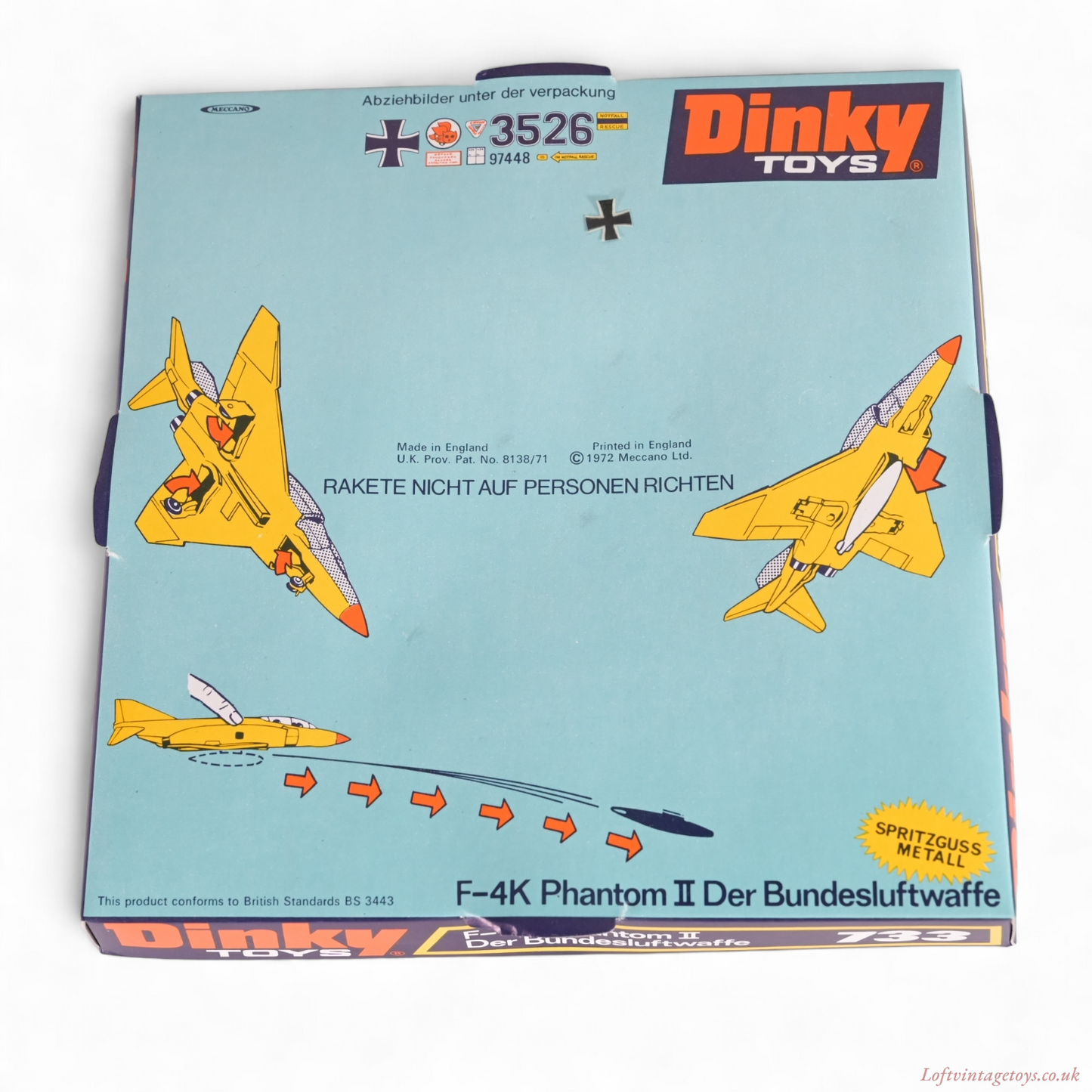 Dinky 733 F-4K Phantom II Aircraft / Der Bundesluftwaffe - Mint