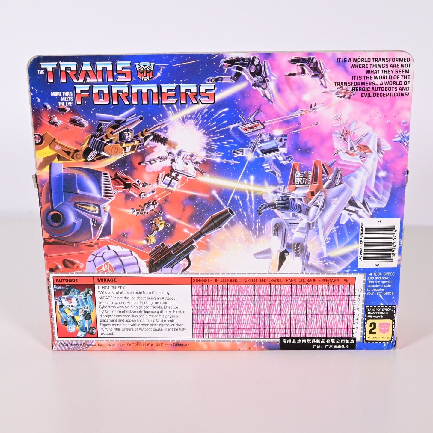 Vintage Hasbro Transformers G1 Autobot Spy Mirage RARE & SEALED