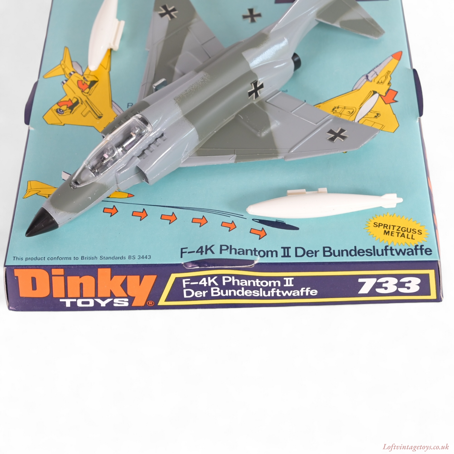 Dinky 733 F-4K Phantom II Aircraft / Der Bundesluftwaffe - Mint