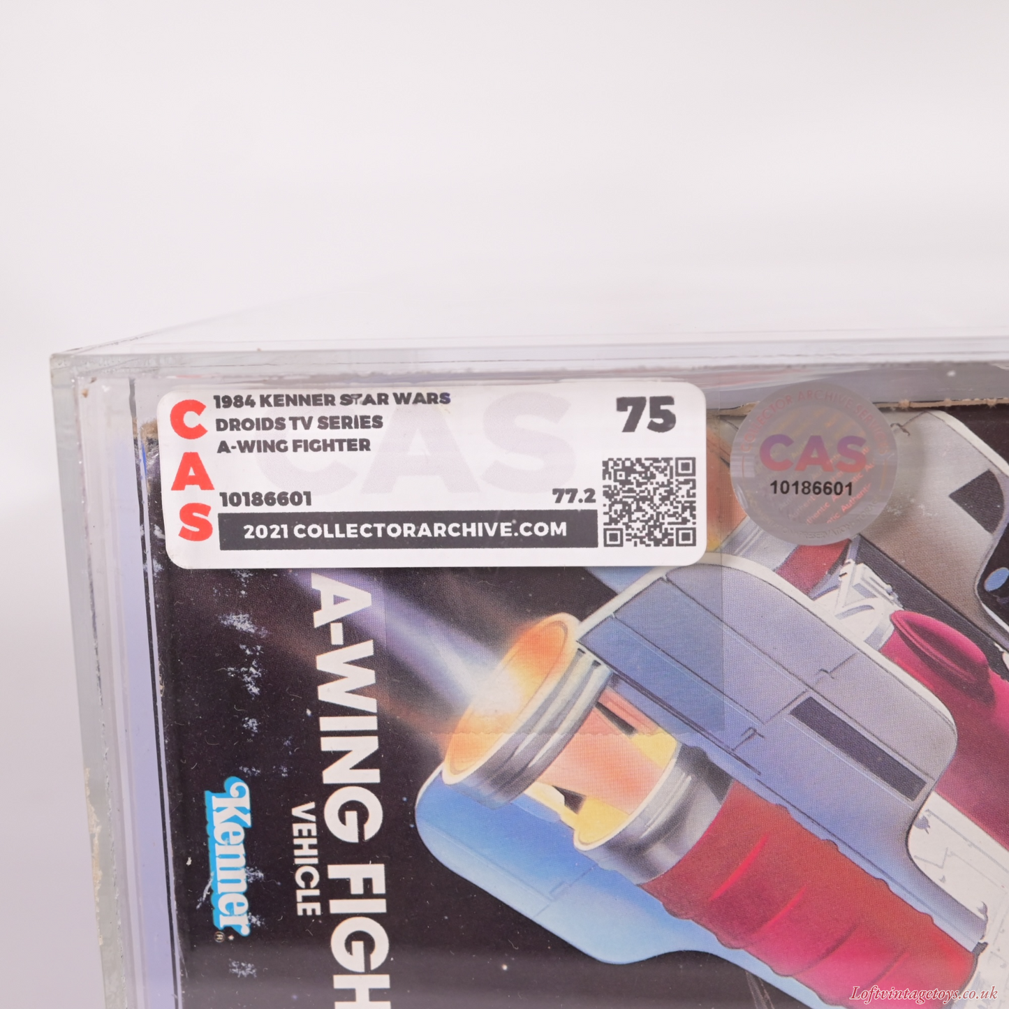 Vintage Star Wars Droids A Wing Fighter MISB 1984 - CAS 75 Grade