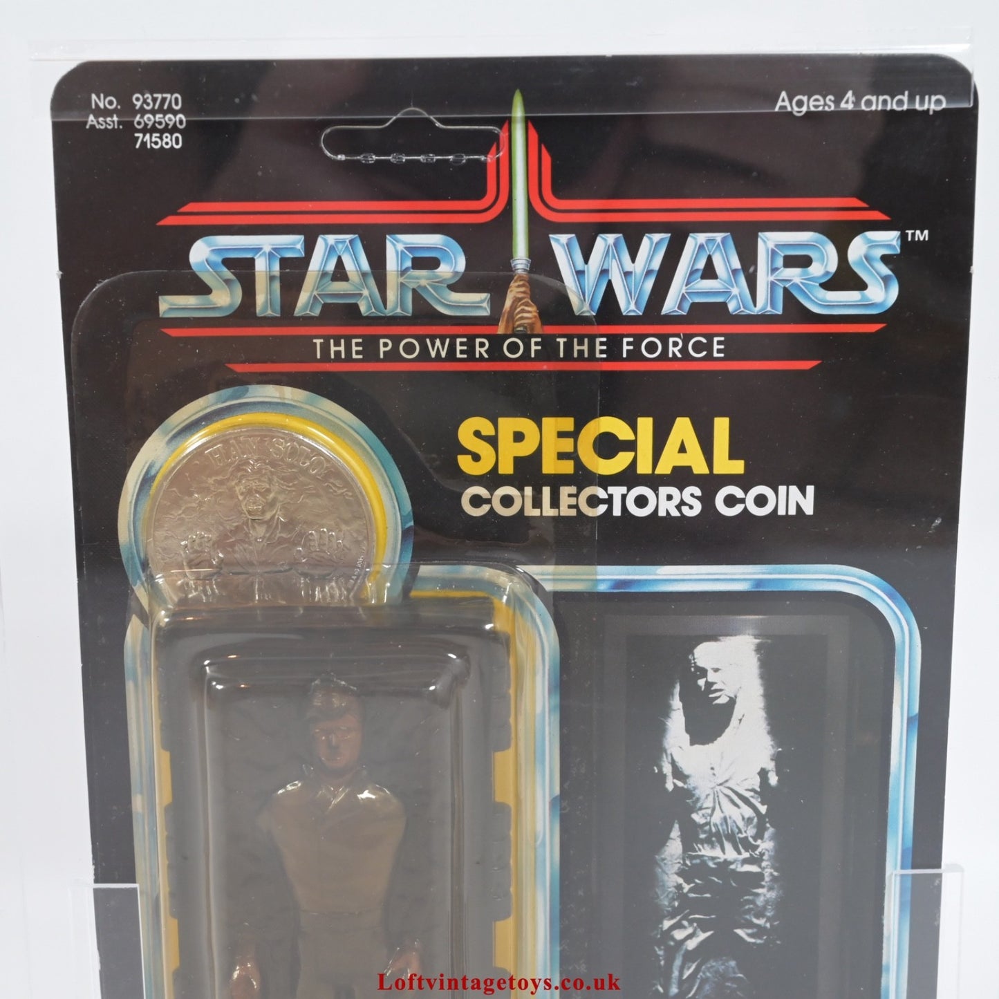 Kenner Vintage Star Wars POTF Han Solo Carbonite AFA 85