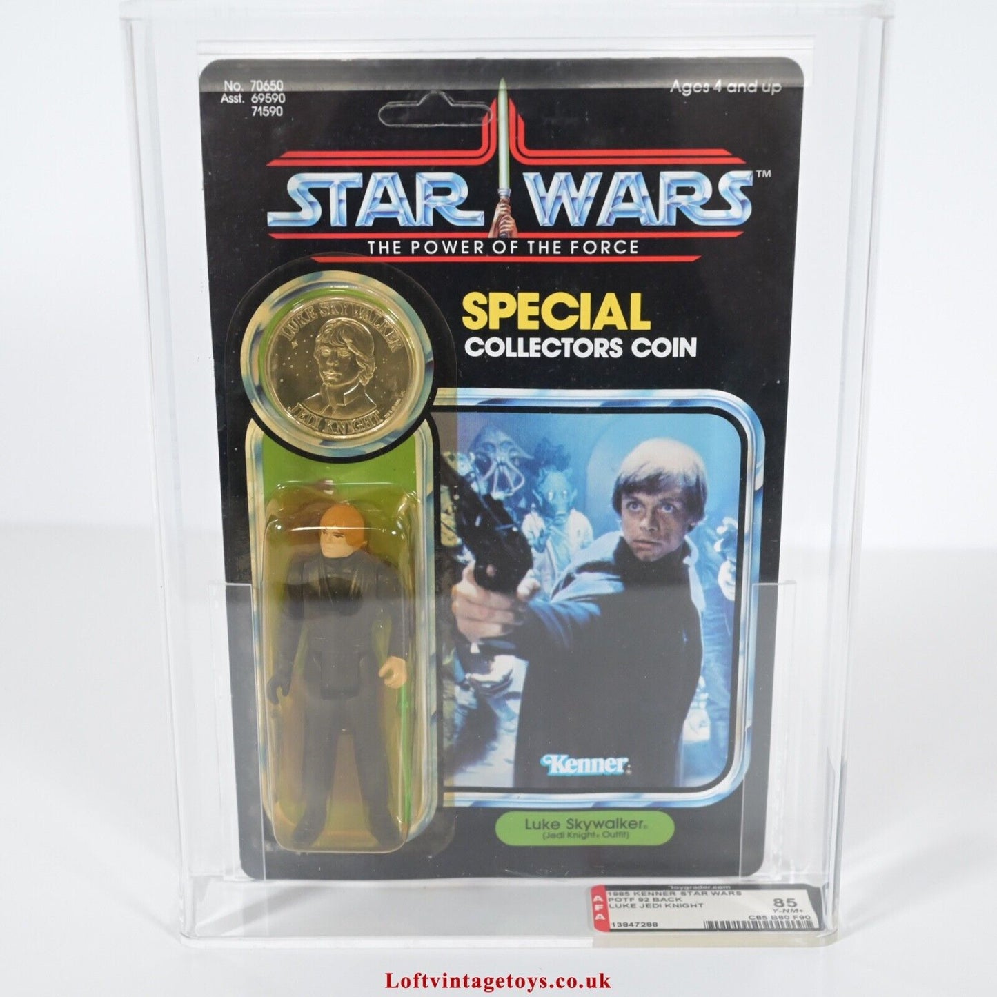 Kenner Star Wars Power of the Force Luke Skywalker 92 AFA 85 not UKG