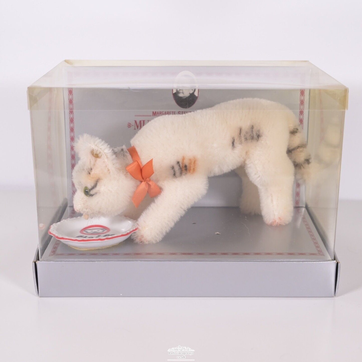 Steiff Museum Collection Trinkkatze 1933 Replik, weißes Etikett 401459
