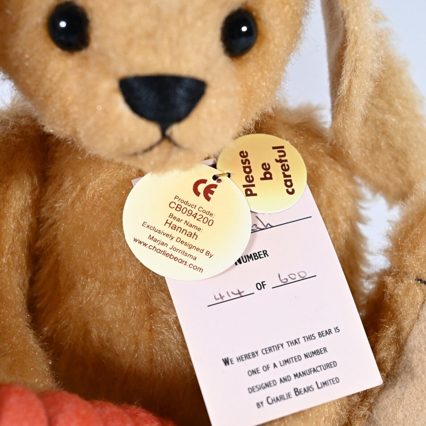 Charlie Bears Hannah Rabbit – CB094200, Ltd. Auflage von 600