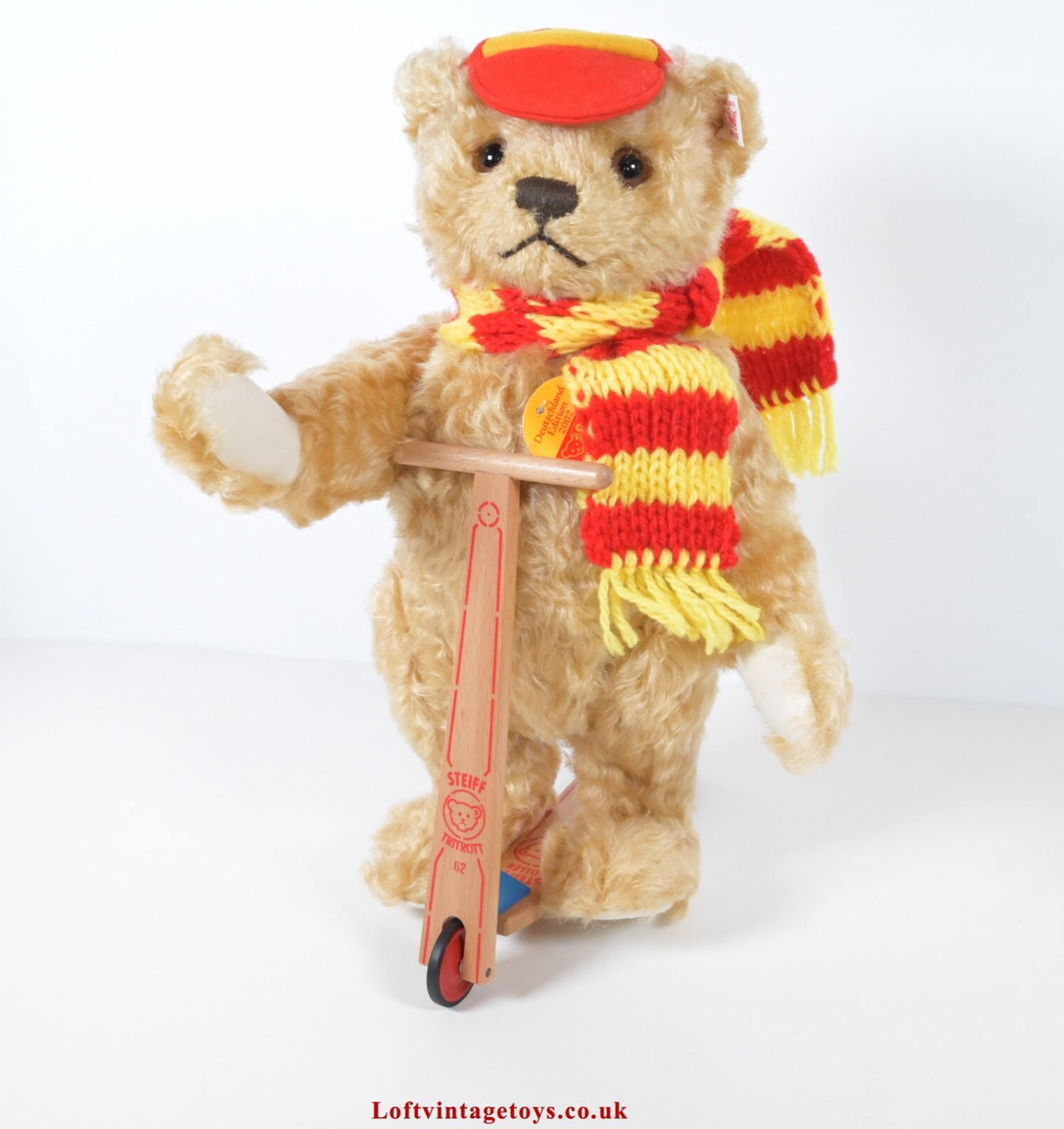 Steiff Teddybar Mit Holzroller 30cm - 5671142 Ltd Edition