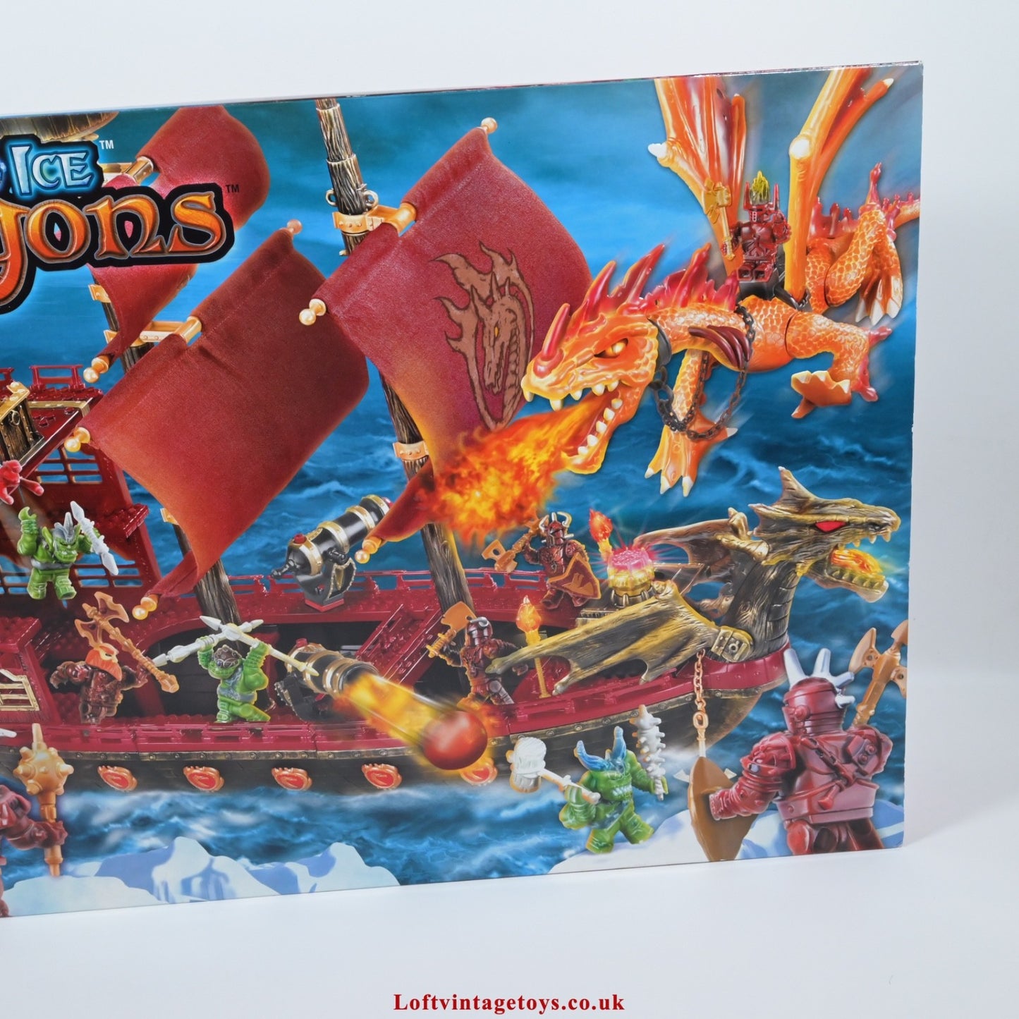 Mega Bloks Fire & Ice Dragons 9834 - Fyren Sea Phoenix Warship, New & Sealed