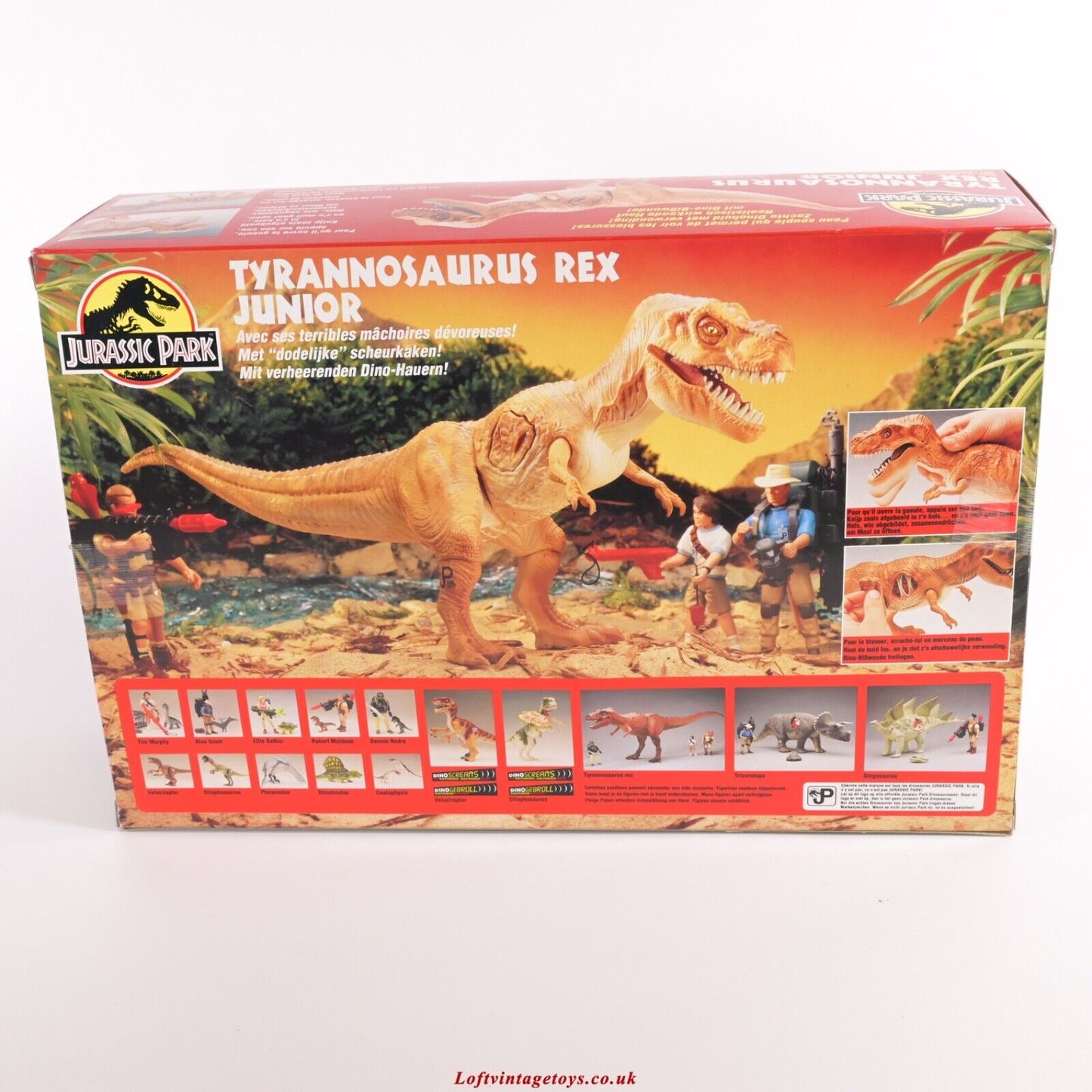Kenner Jurassic Park Tyrannosaurus Rex Junior- Very RARE European Style Box