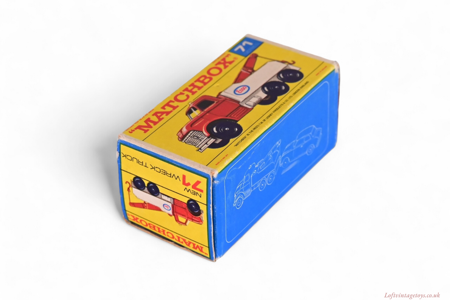 Matchbox No. 71c Esso Heavy Wreck Truck - Rare Amber Windows