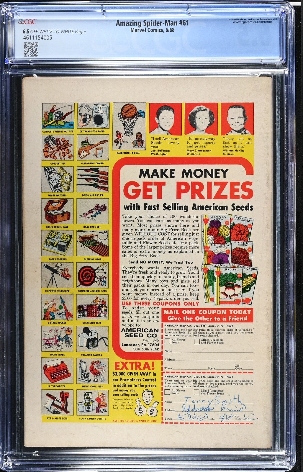 Amazing Spider-Man #61 CGC 6.5 - Marvel Comics 1968