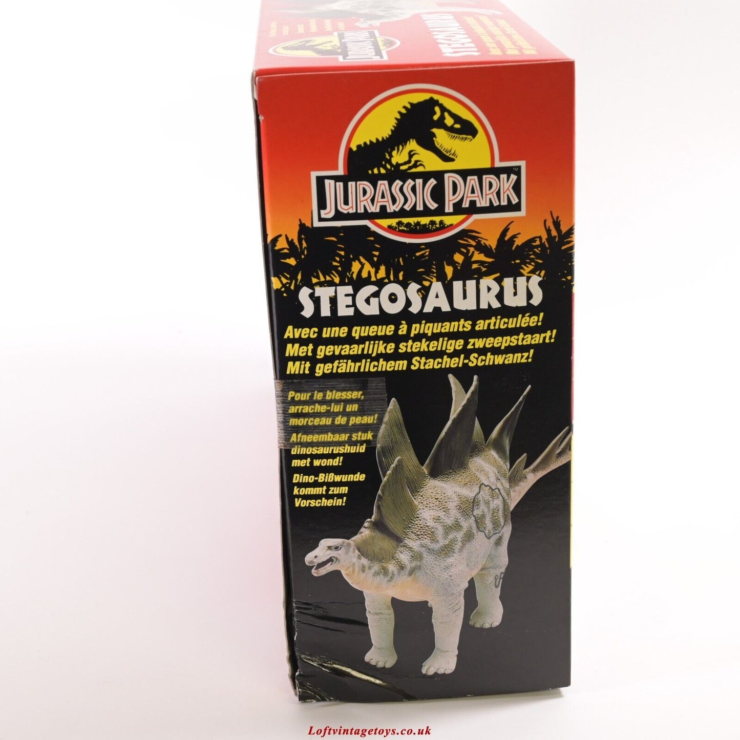 Kenner Jurassic Park Stegosaurus – SEHR SELTENE Box im europäischen Stil