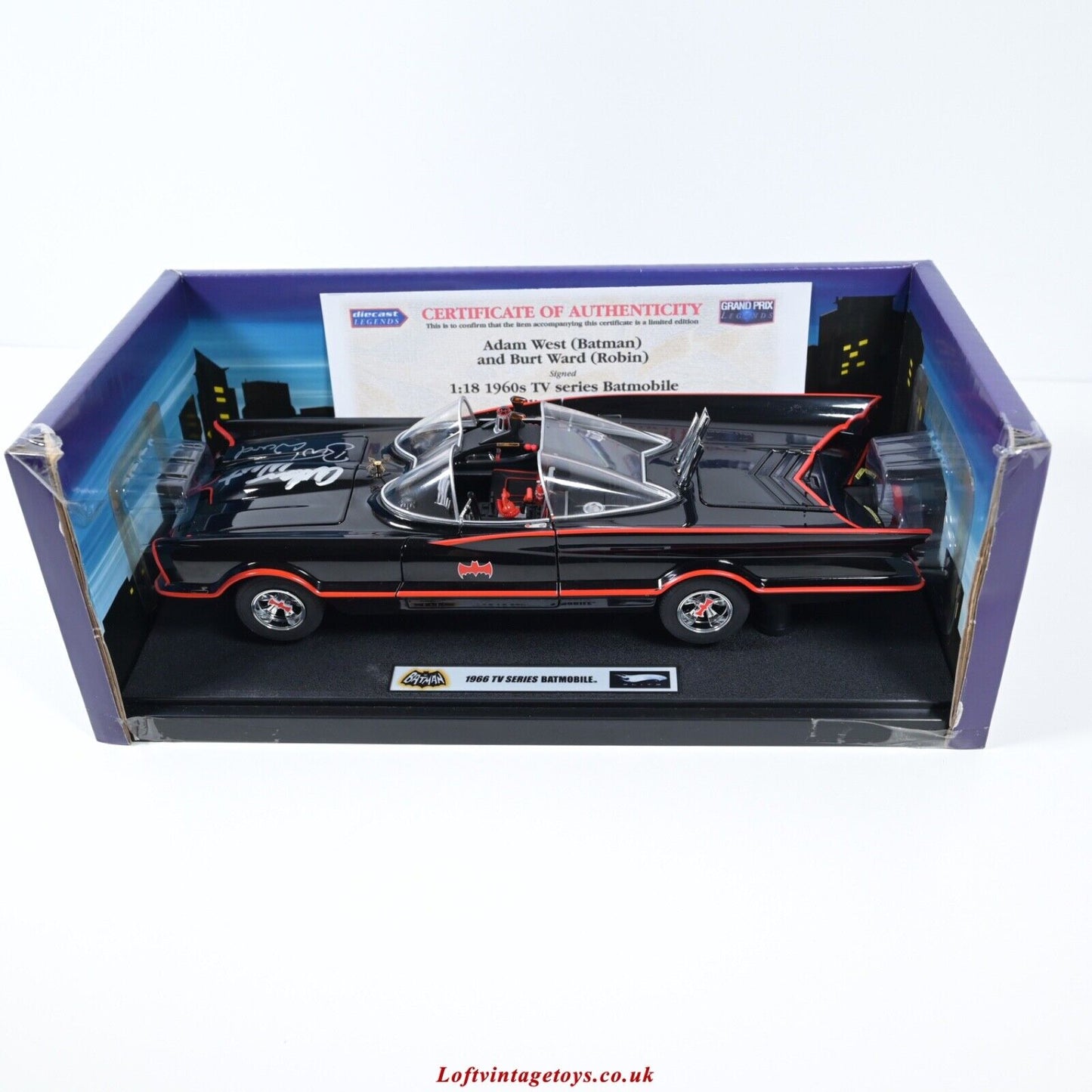 Elite Batmobile 1:18 Hot Wheels 1966 Tv Series - Ltd Ed of 200 SIGNED - RARE
