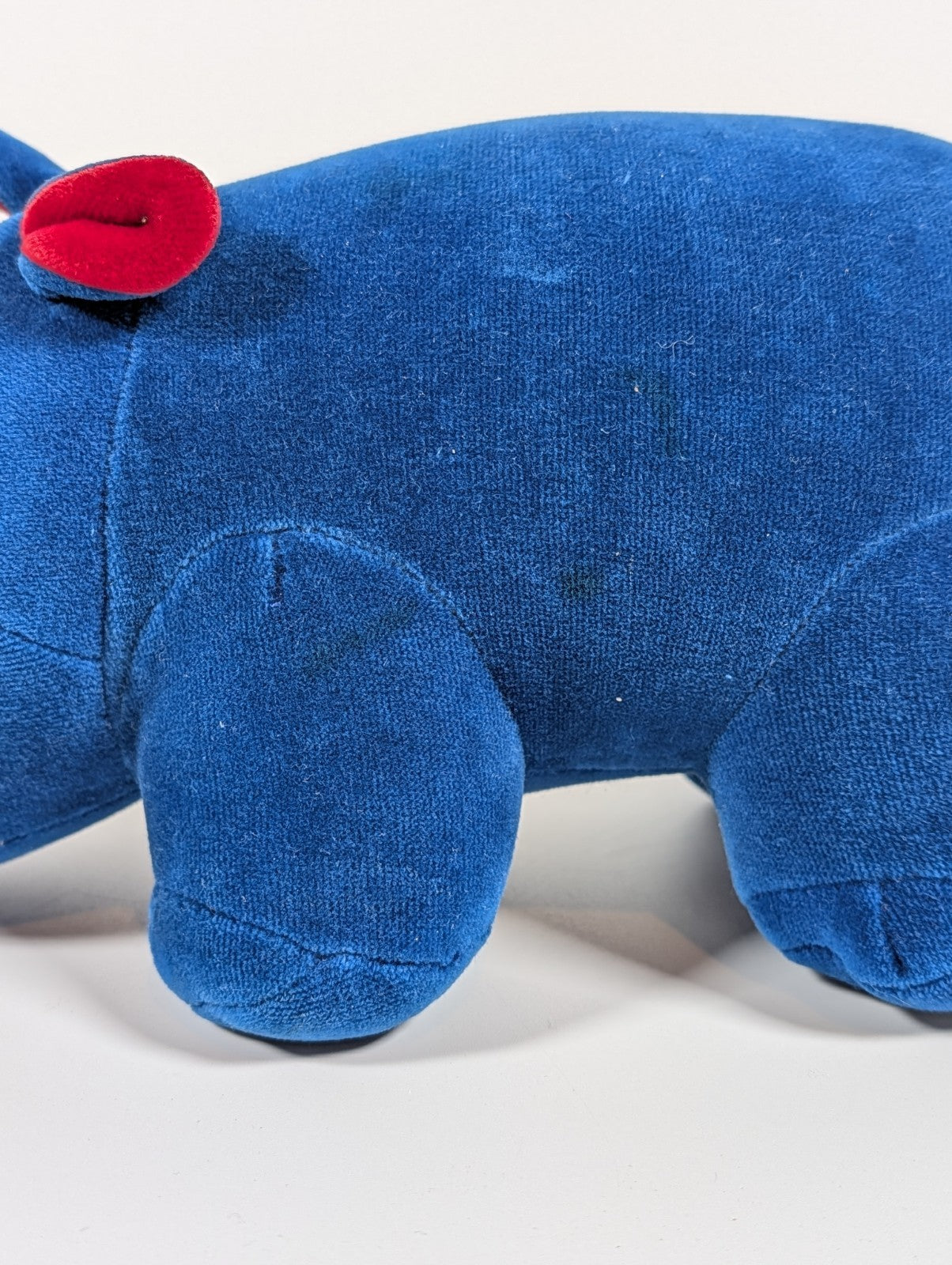 Manhattan Toy Company Rhinoceros 12in Plush Stuffed Toy, from 1986 - Rare