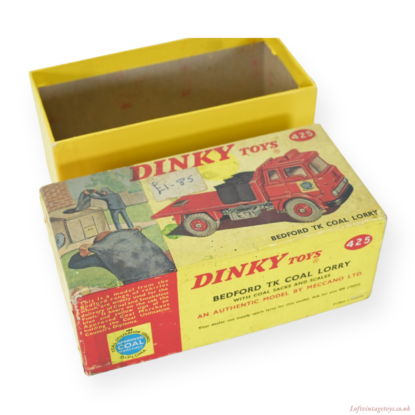 Dinky 425 Bedford Tk Coal Lorry With Box